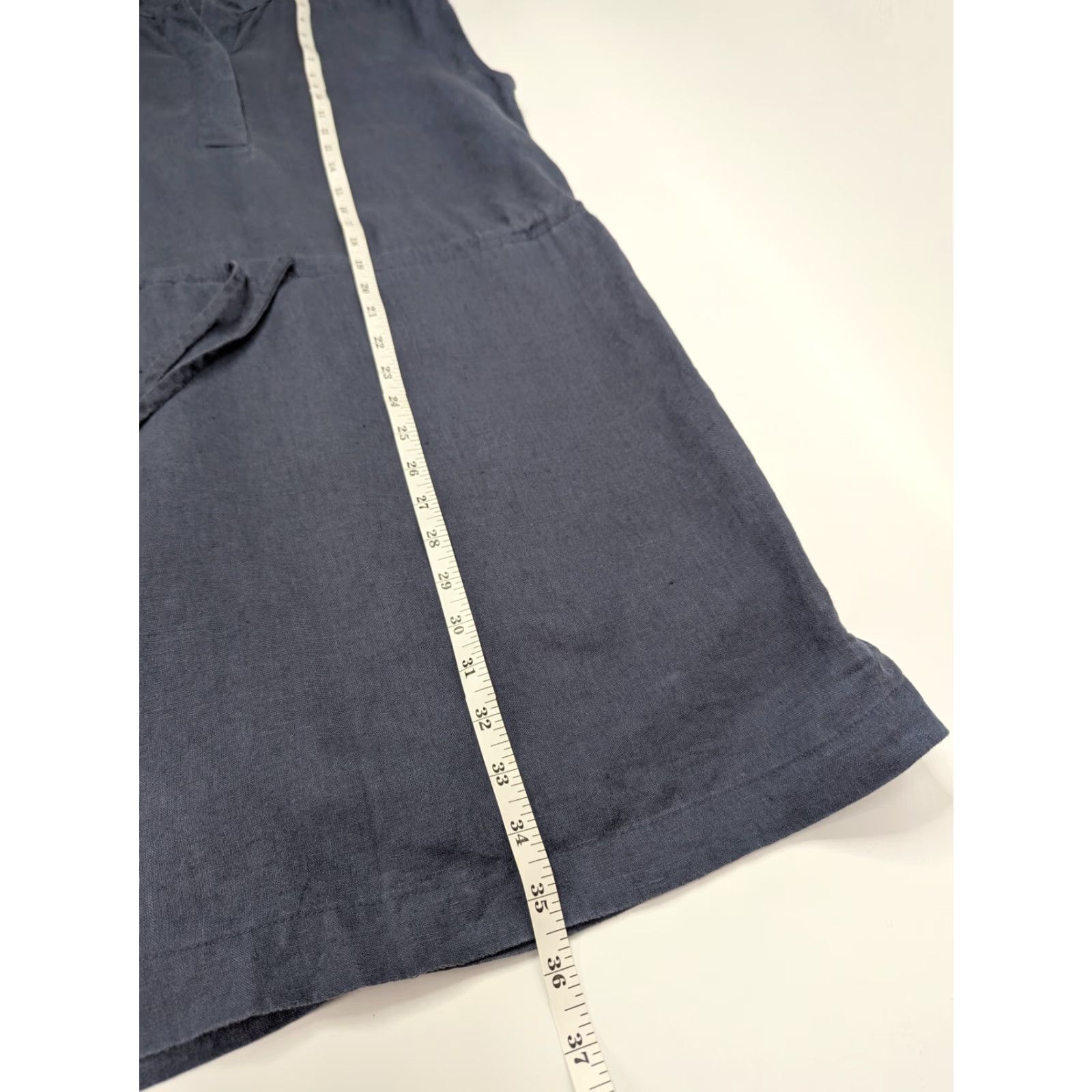 James Perse James Perse Dress Blouson Sleeveless Drawstring Waist Short Blue Women 3 Slate Blue Size XS / US 0-2 / IT 36-38 - 3 Thumbnail