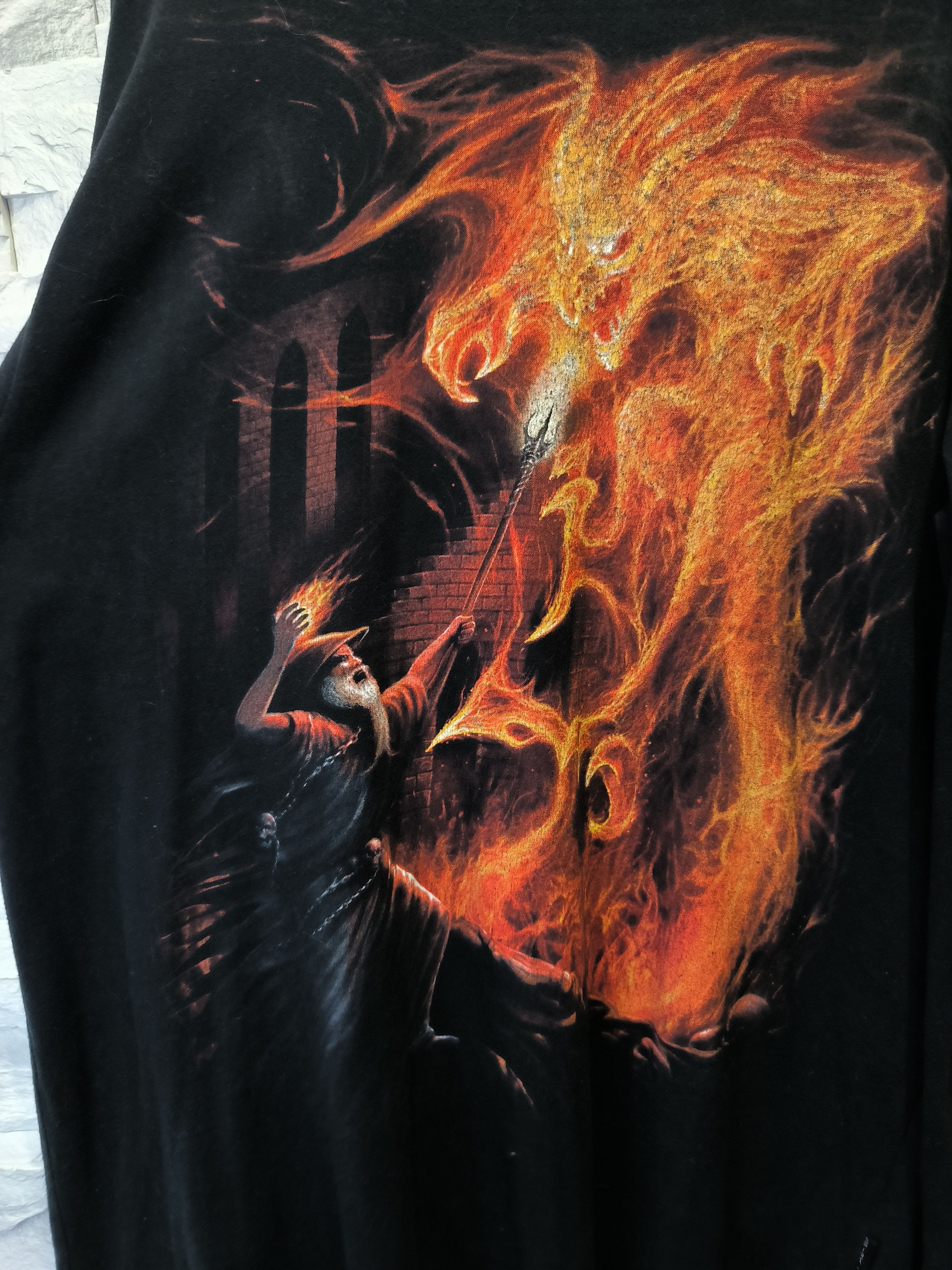 Vintage Vintage Balrog Lord of the Rings Long Sleeve Gandalf Size US XL / EU 56 / 4 - 4 Thumbnail
