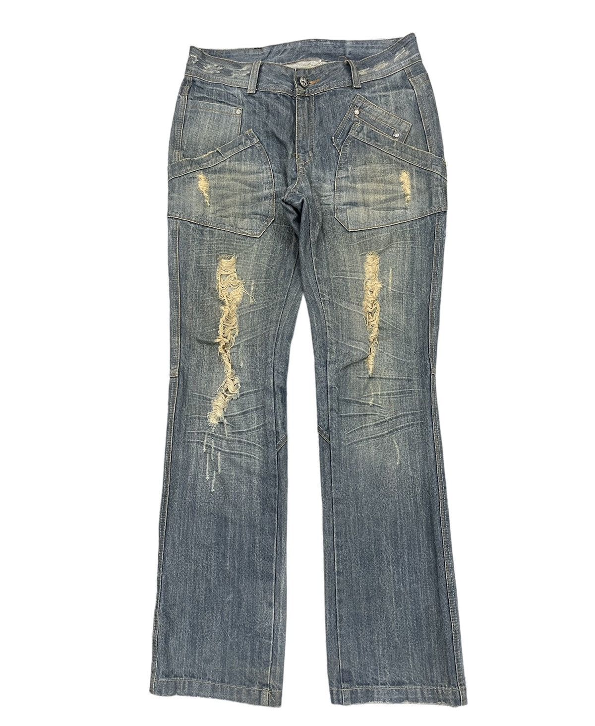 Distressed Denim JAPANESE BRAND MUD MAX DISTRESSED