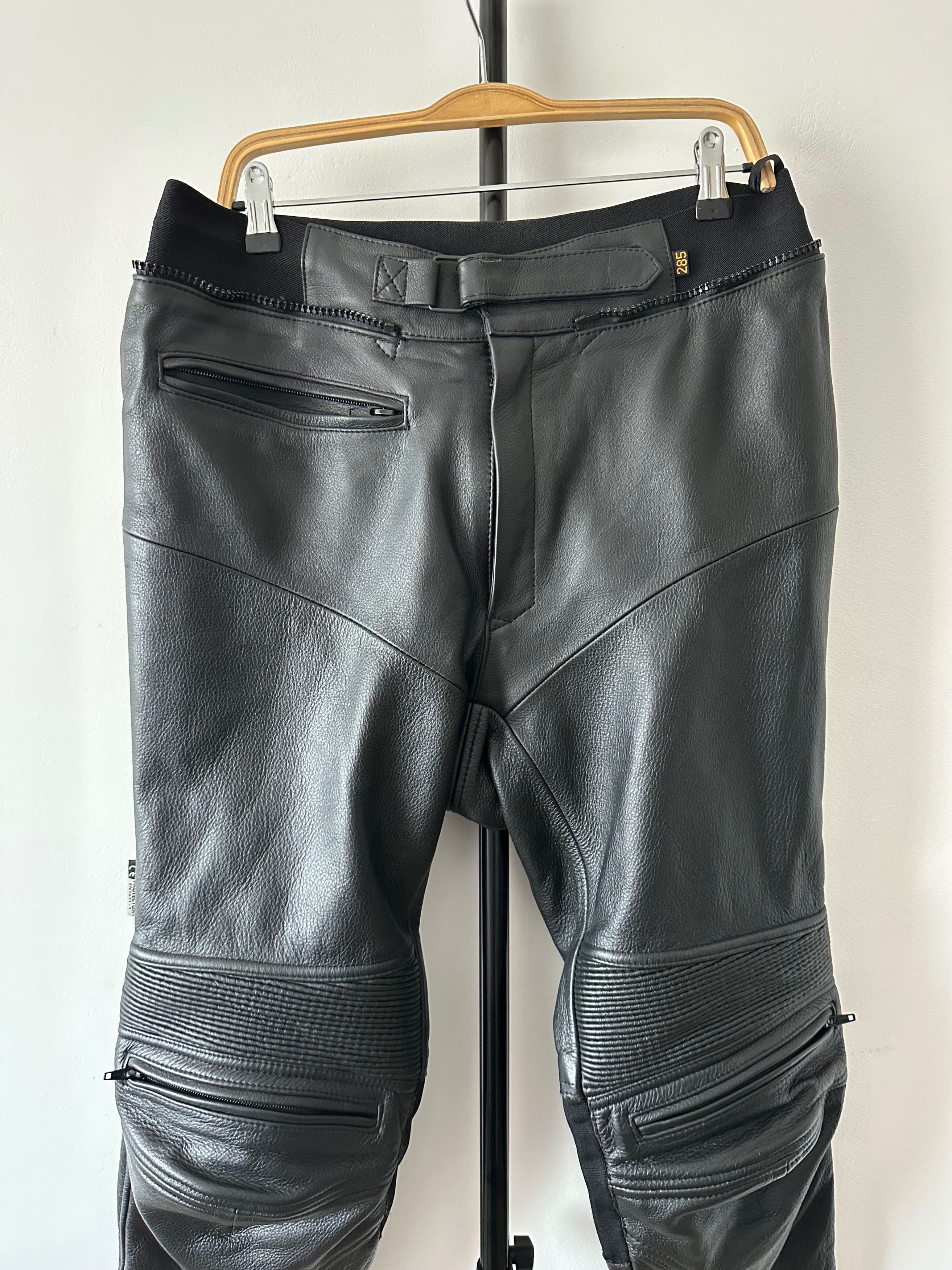 Indian Motorcycle IXS Motorcycle motorsport black leather pants Size US 34 / EU 50 - 5 Thumbnail
