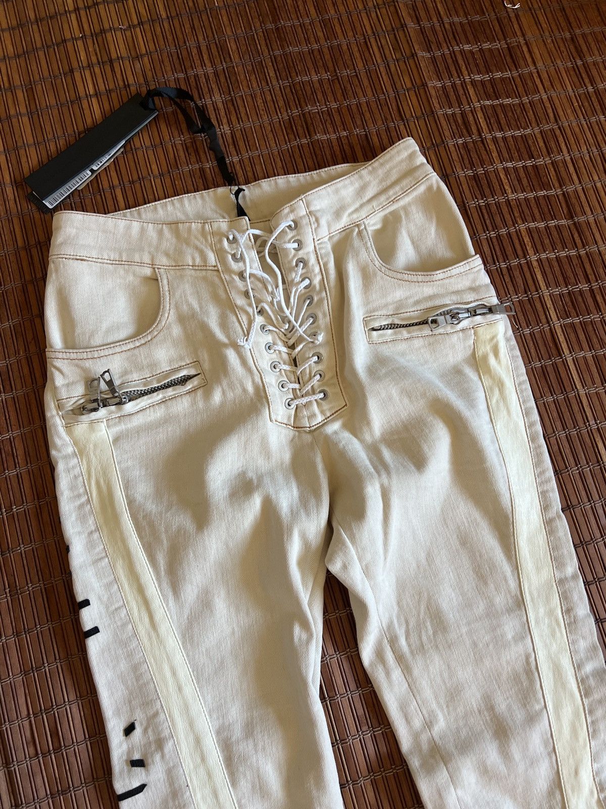 Ben Taverniti Unravel Project Ben Taverniti Unravel Project Leather Denim Corset jean Size 26" / US 2 / IT 38 - 3 Thumbnail