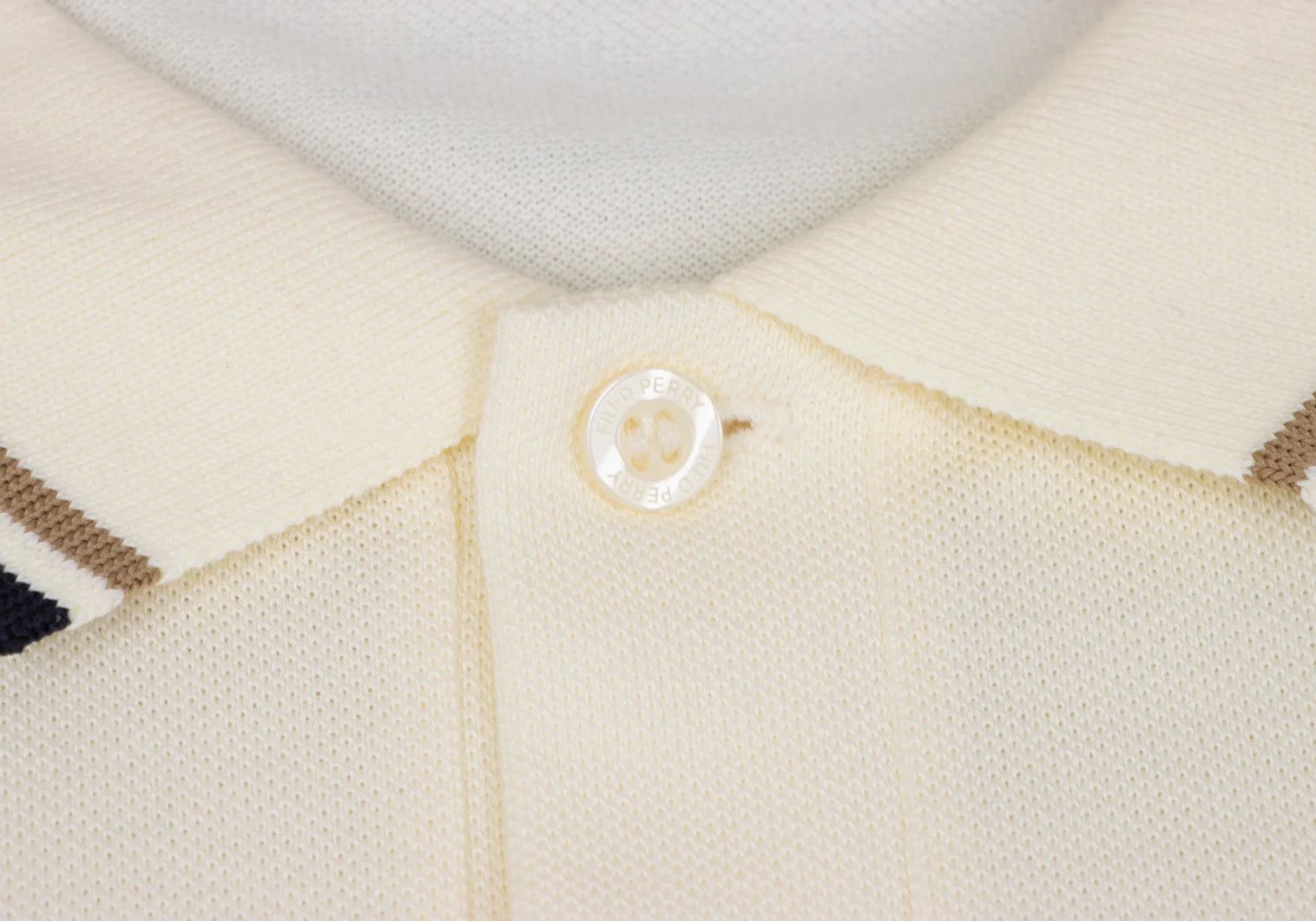 Fred Perry Embroidered Polo Shirt in Ivory Size M Size US M / EU 48-50 / 2 - 4 Thumbnail