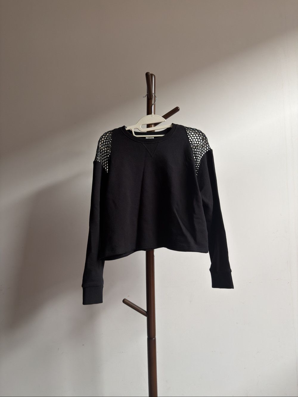 MM6 Saint Laurent Mesh Detail Sweatshirt Size L Size L / US 10 / IT 46 - 1 Thumbnail