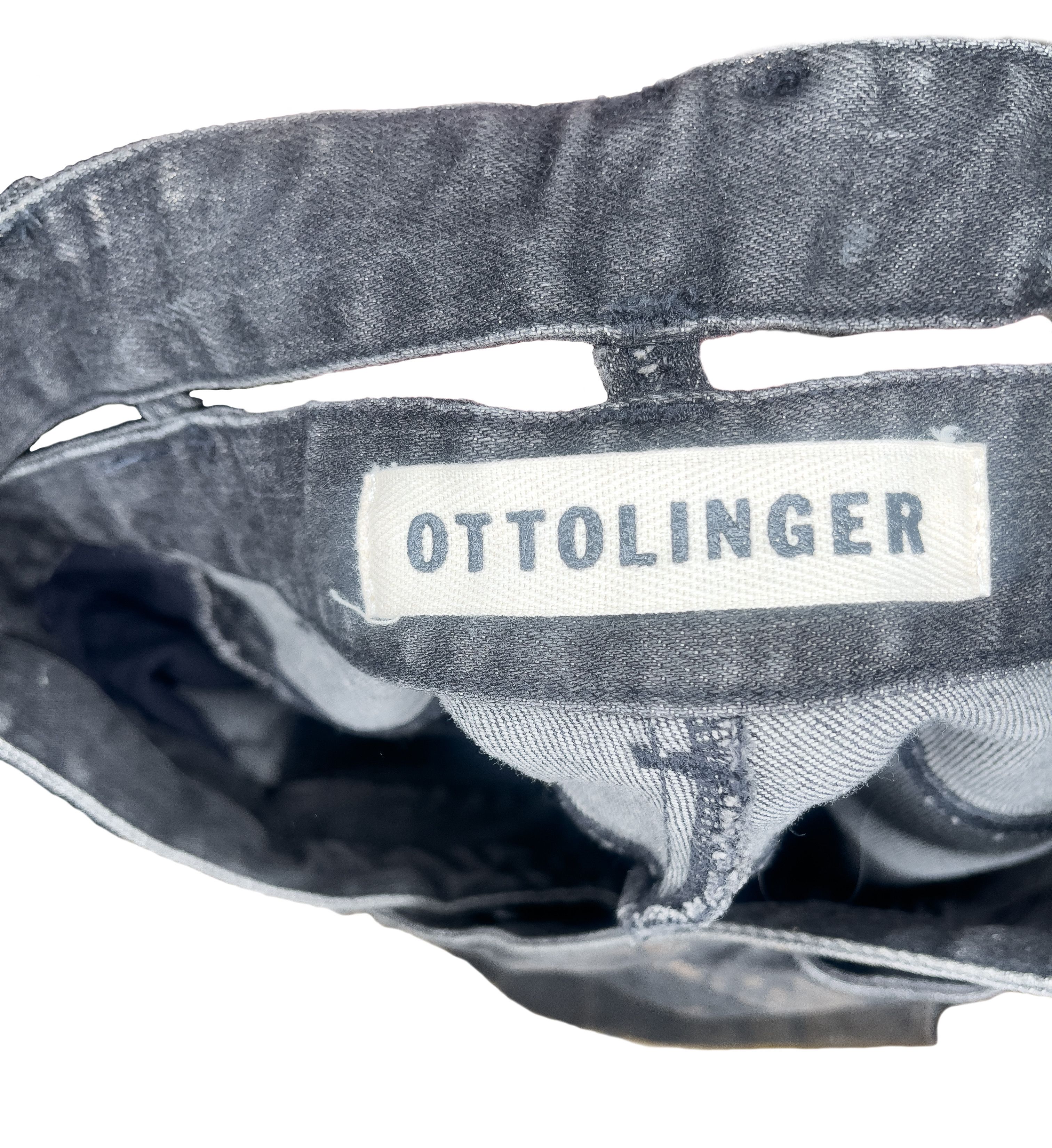 Ottolinger Ottolinger Black & Gold Loose Wrap Jeans Size US 38 / EU 54 - 3 Thumbnail