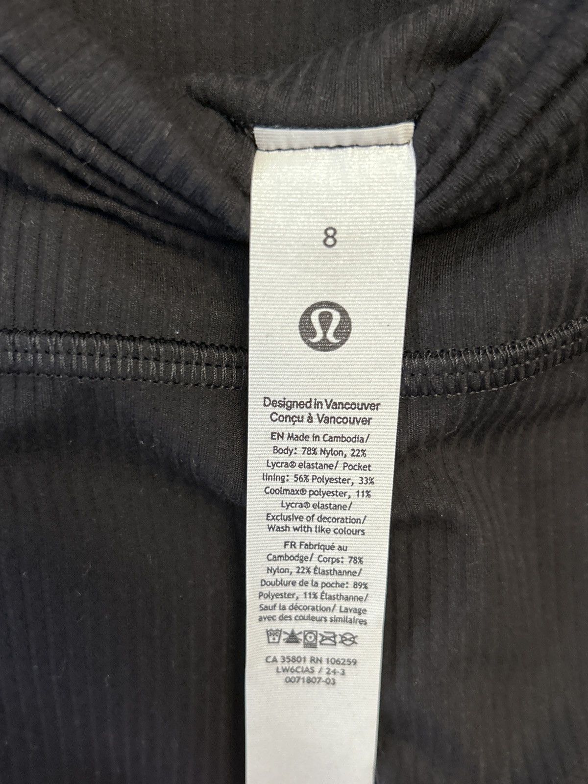 Lululemon Lululemon Align Ribbed HR Crop 23" leggings black size 8 Size 30" / US 8 / IT 44 - 4 Thumbnail