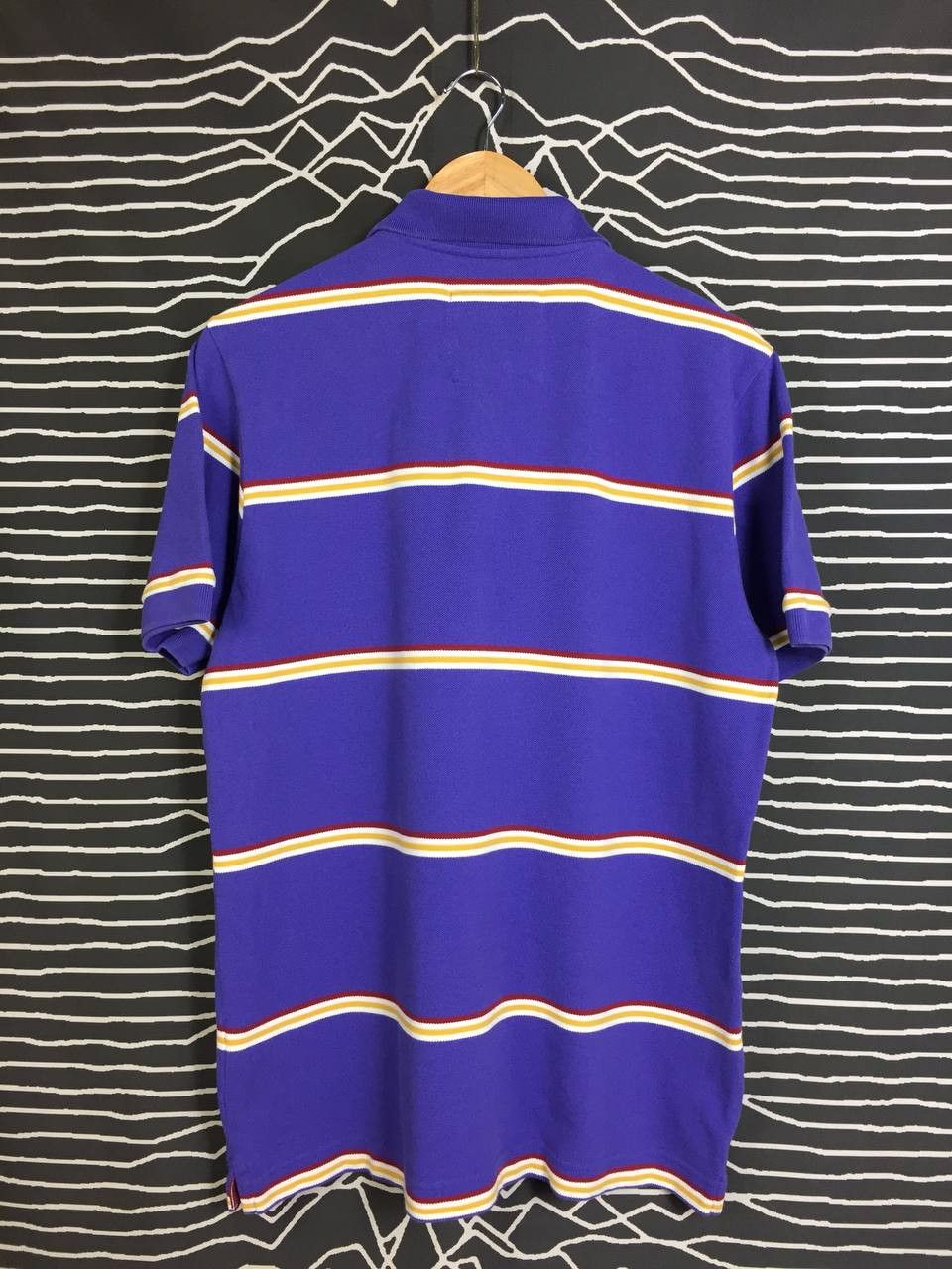 Japanese Brand × Uniqlo Uniqlo Authentic Garment Original Wash Striped Polo Tee Size US XL / EU 56 / 4 - 4 Thumbnail