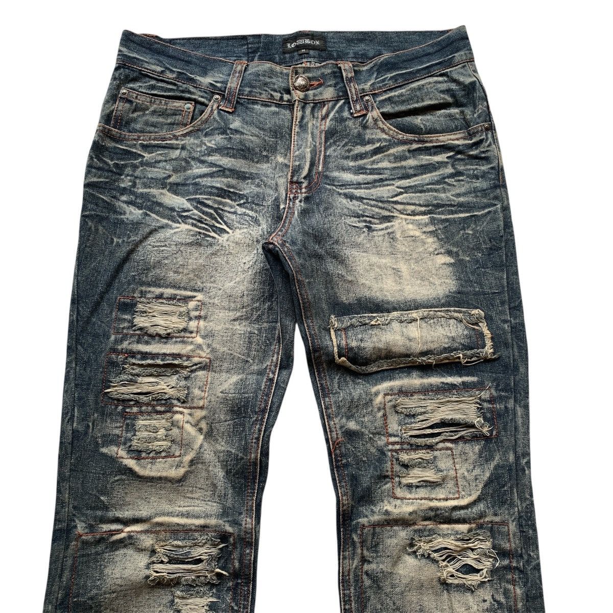 14th Addiction Lowbox Distressed Boro ifsix LGB Kapital Style Denim Pants Size US 31 - 4 Thumbnail