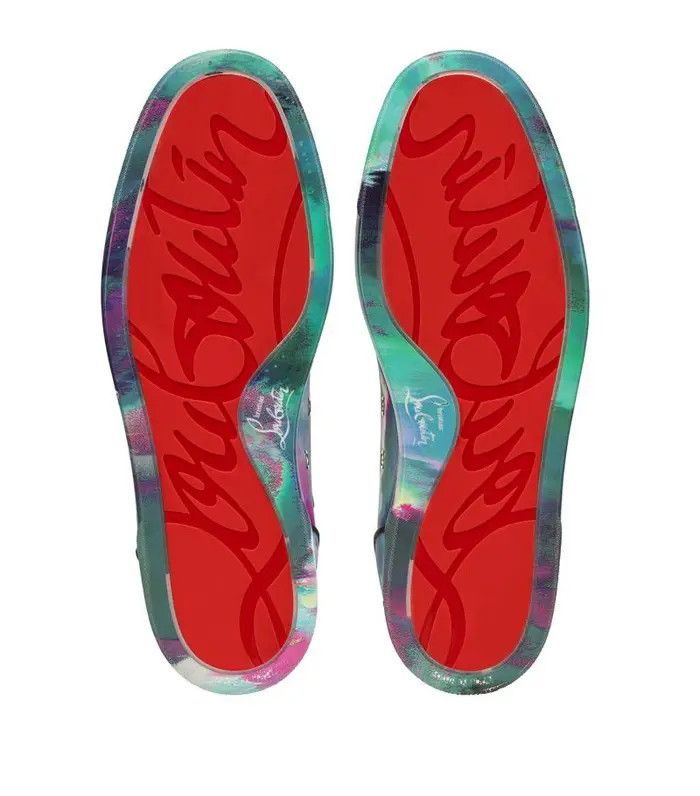 Christian Louboutin o1bcso1str1024 Fun Louis Flat in Multicolor Size US 10 / EU 43 - 5 Thumbnail