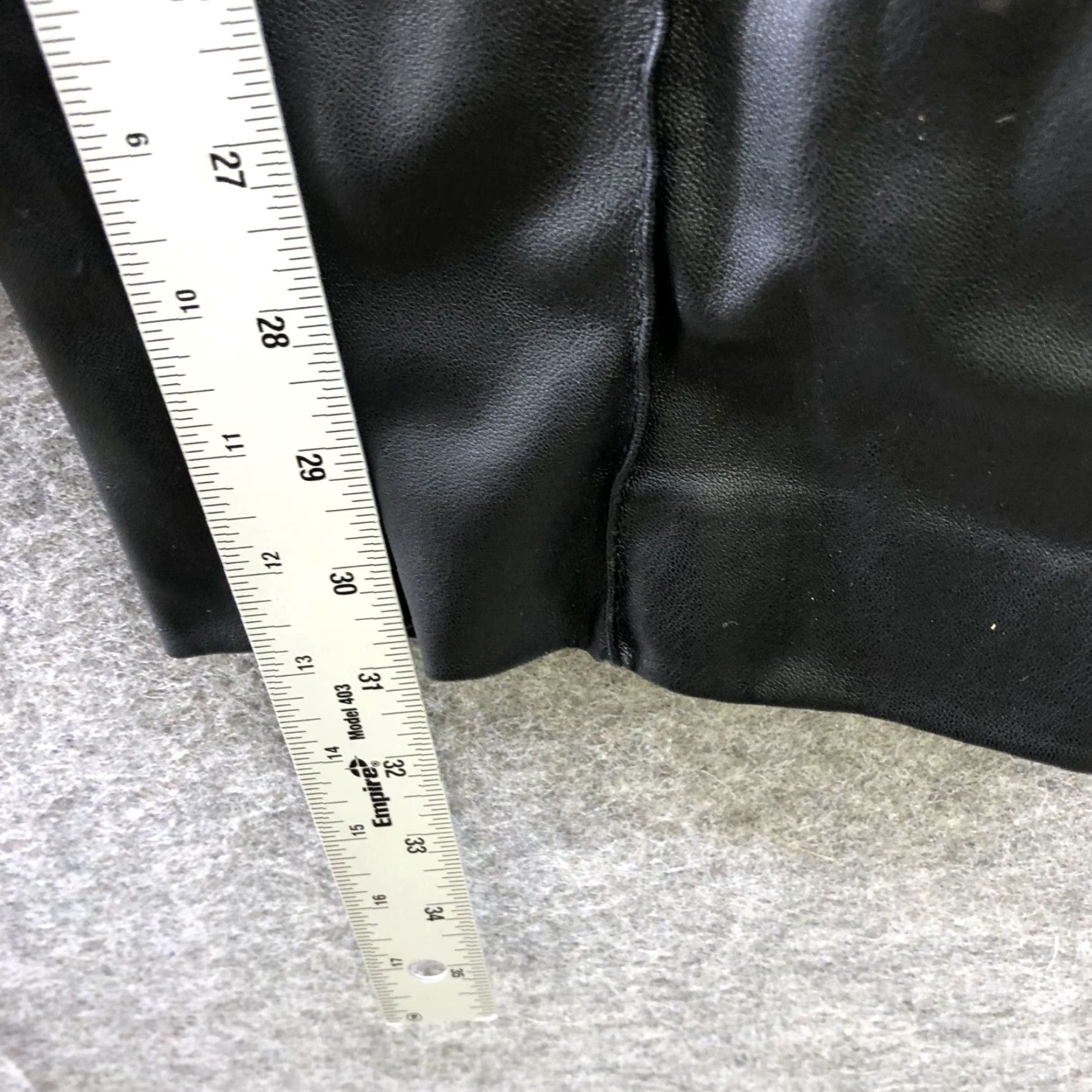 Zara Zara High Rise Faux Leather Pants S Black Straight Relaxed Womens Size 28" / US 6 / IT 42 - 7 Thumbnail