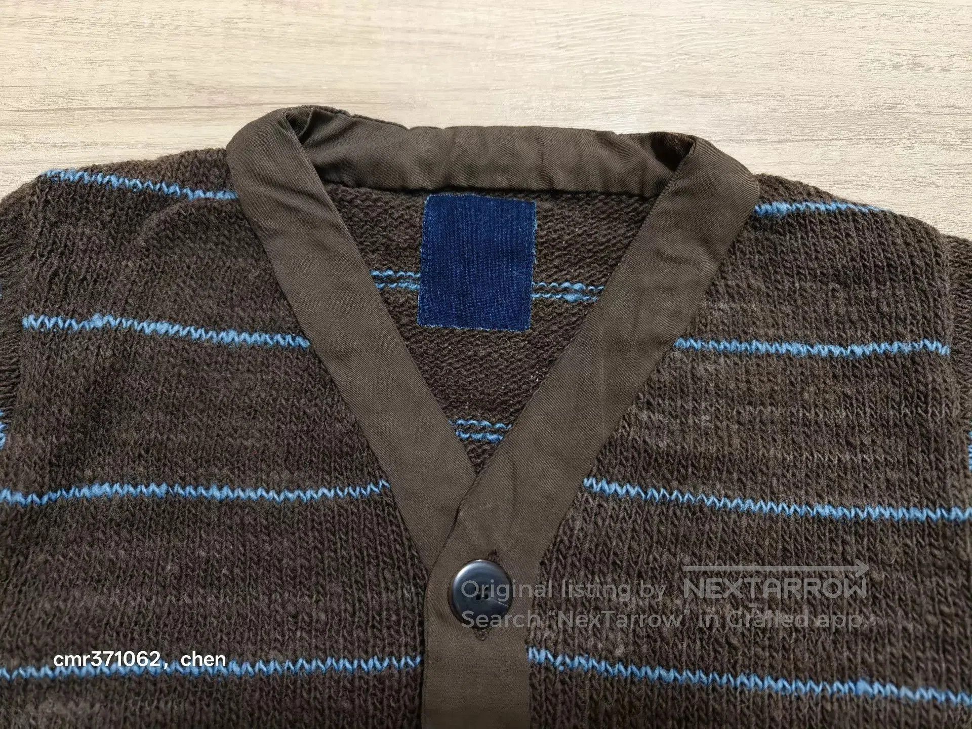 Visvim Brown Striped Button. Size US S / EU 44-46 / 1 - 2 Thumbnail