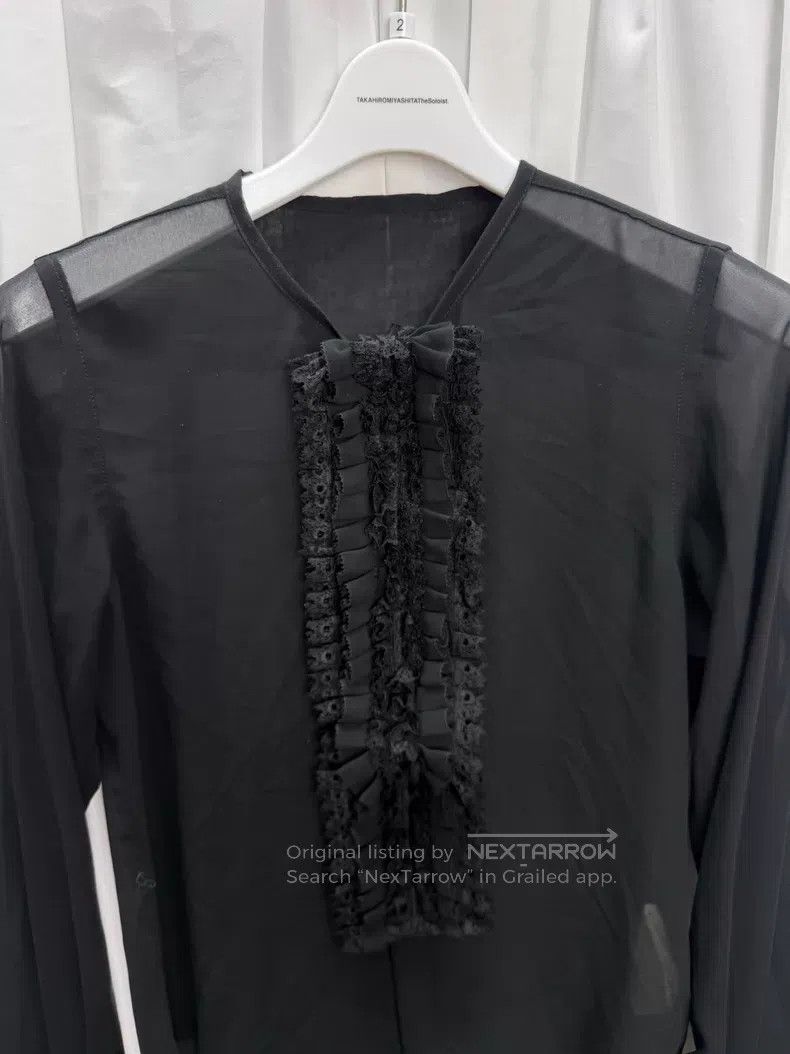 Comme des Garcons Comme des garcons Sheer blouse with ruffle detailing and l Size S / US 4 / IT 40 - 4 Thumbnail