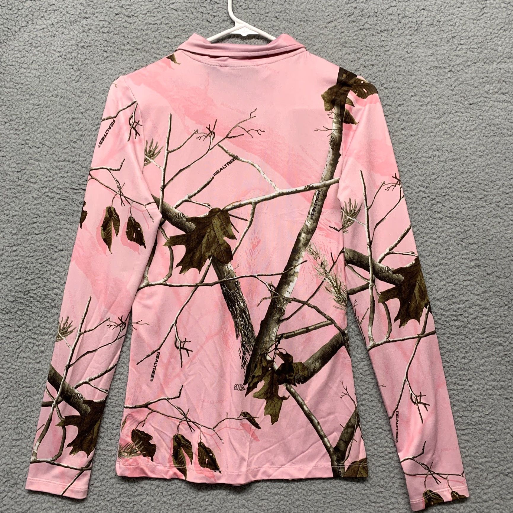 Realtree Bushmaster Activewear Realtree Pink Size Small 1/3 Zip Thumb Holes Pullover Top Women Athletic Shirt Size S / US 4 / IT 40 - 4 Thumbnail