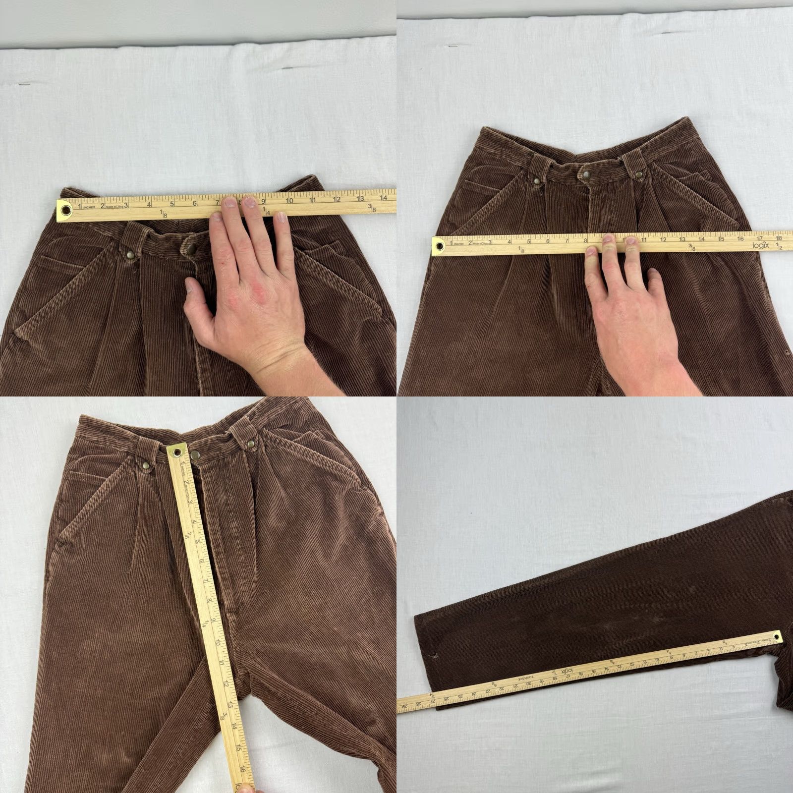 Vintage Vintage Skiva Corduroy Pants Womens 11/12 Brown Classic Hipster 1970s Disco Size 32" / US 10 / IT 46 - 8 Thumbnail