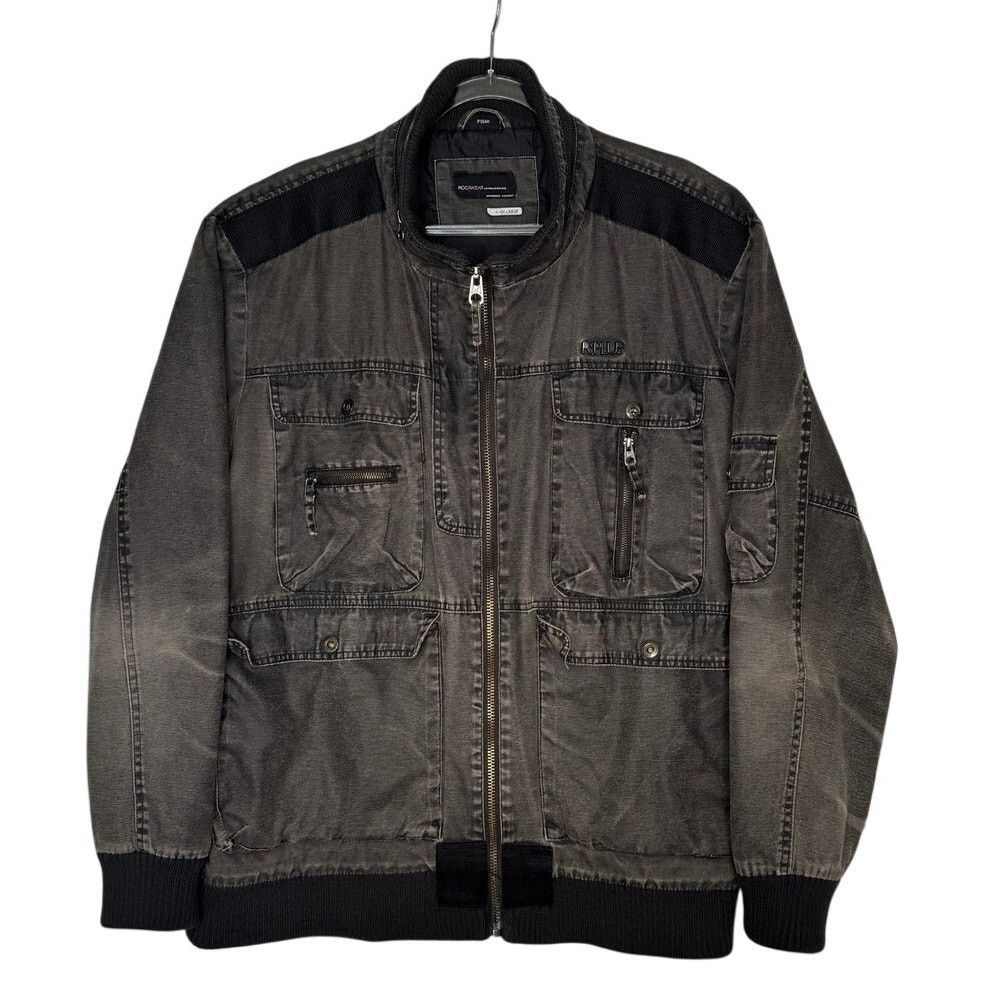 Rocawear Y2K Rocawear R Plus Gray Utility Bomber Jacket Tagged 3XL Size US XXL / EU 58 / 5 - 1 Thumbnail