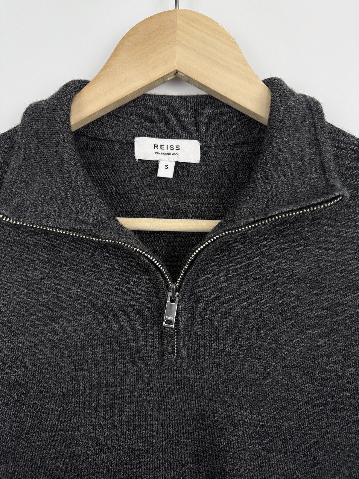 Reiss 🇬🇧 Reiss Luxury 100% Merino Wool Sweater Polo Long Sleeve Size US S / EU 44-46 / 1 - 4 Thumbnail