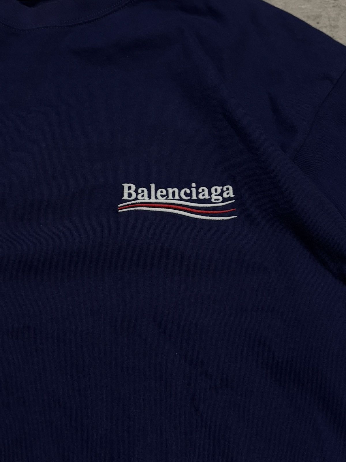 Balenciaga balenciaga campaign embroidered logo tshirt Size US M / EU 48-50 / 2 - 3 Thumbnail