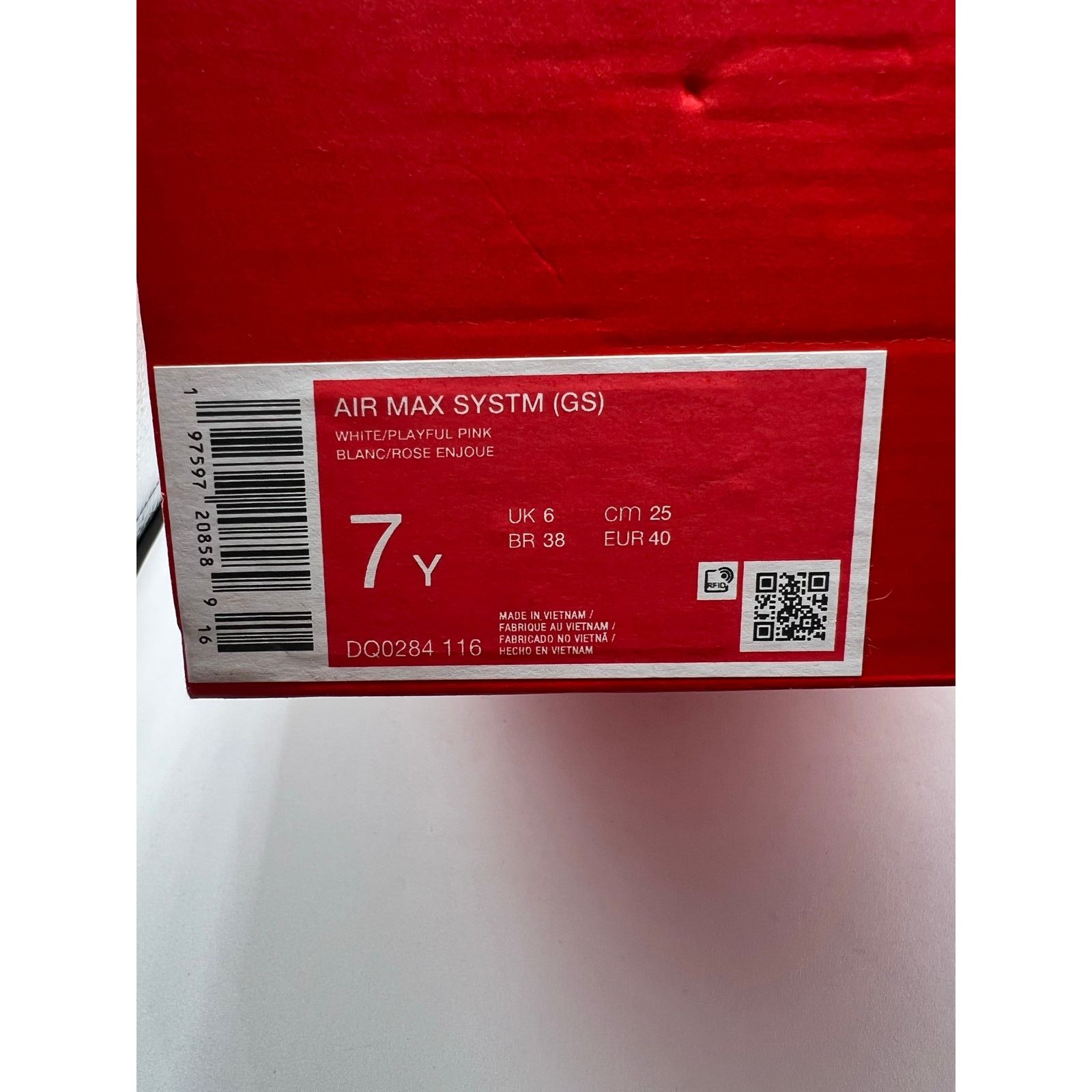 Nike Nike Air Max SYSTEM GS “White Burgundy Crush Pink” size 7 Y Size US 8.5 / IT 38.5 - 6 Thumbnail