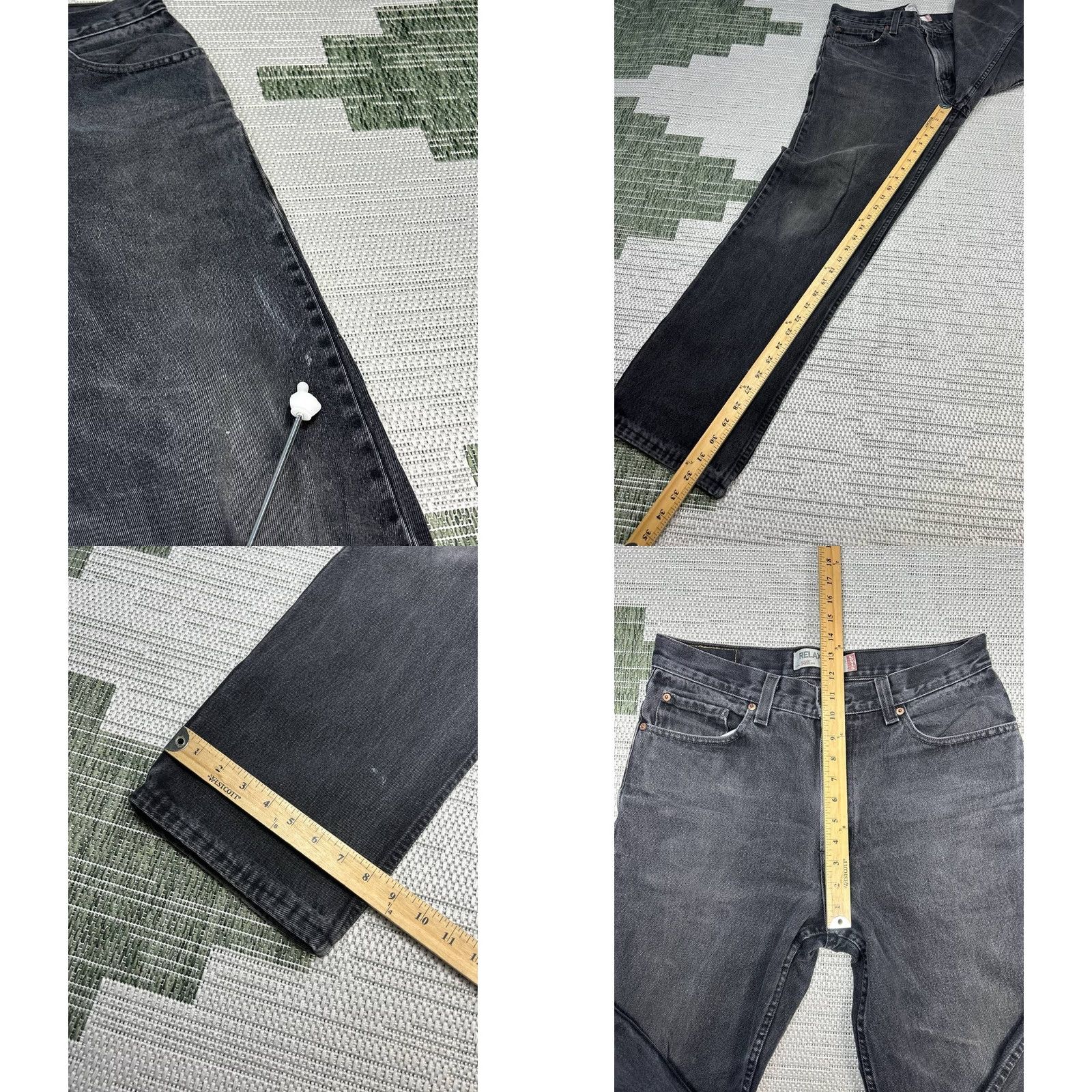 Levi's Levi's 505 Jeans Straight Denim Cotton Dark Wash Gray Mens 34x32 Reg Button Zip 5-Pocket Size US 34 / EU 50 - 8 Thumbnail