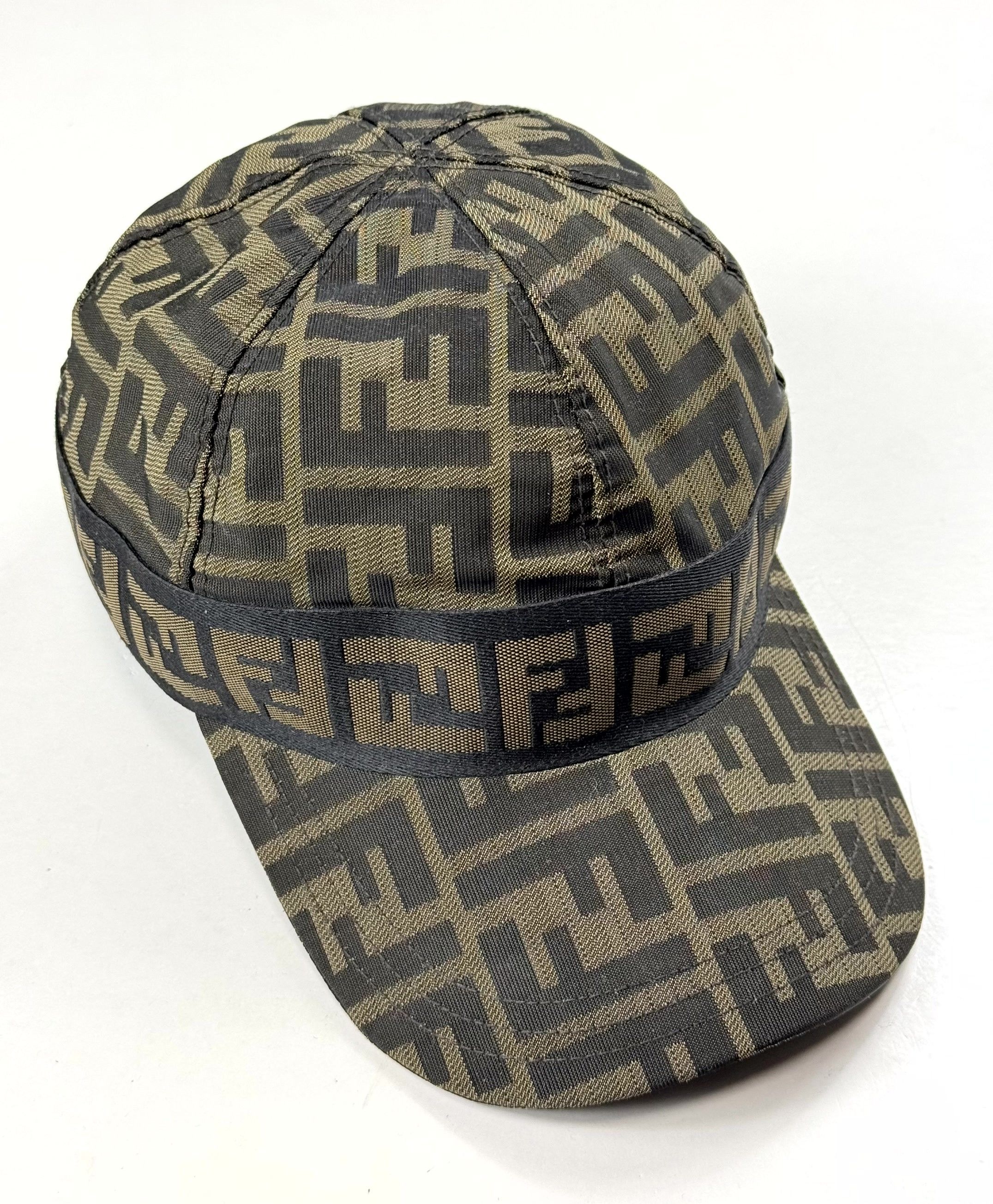 Fendi Fendi Zucca FF Monogram Brown Canvas Baseball Cap Size ONE SIZE - 1 Thumbnail