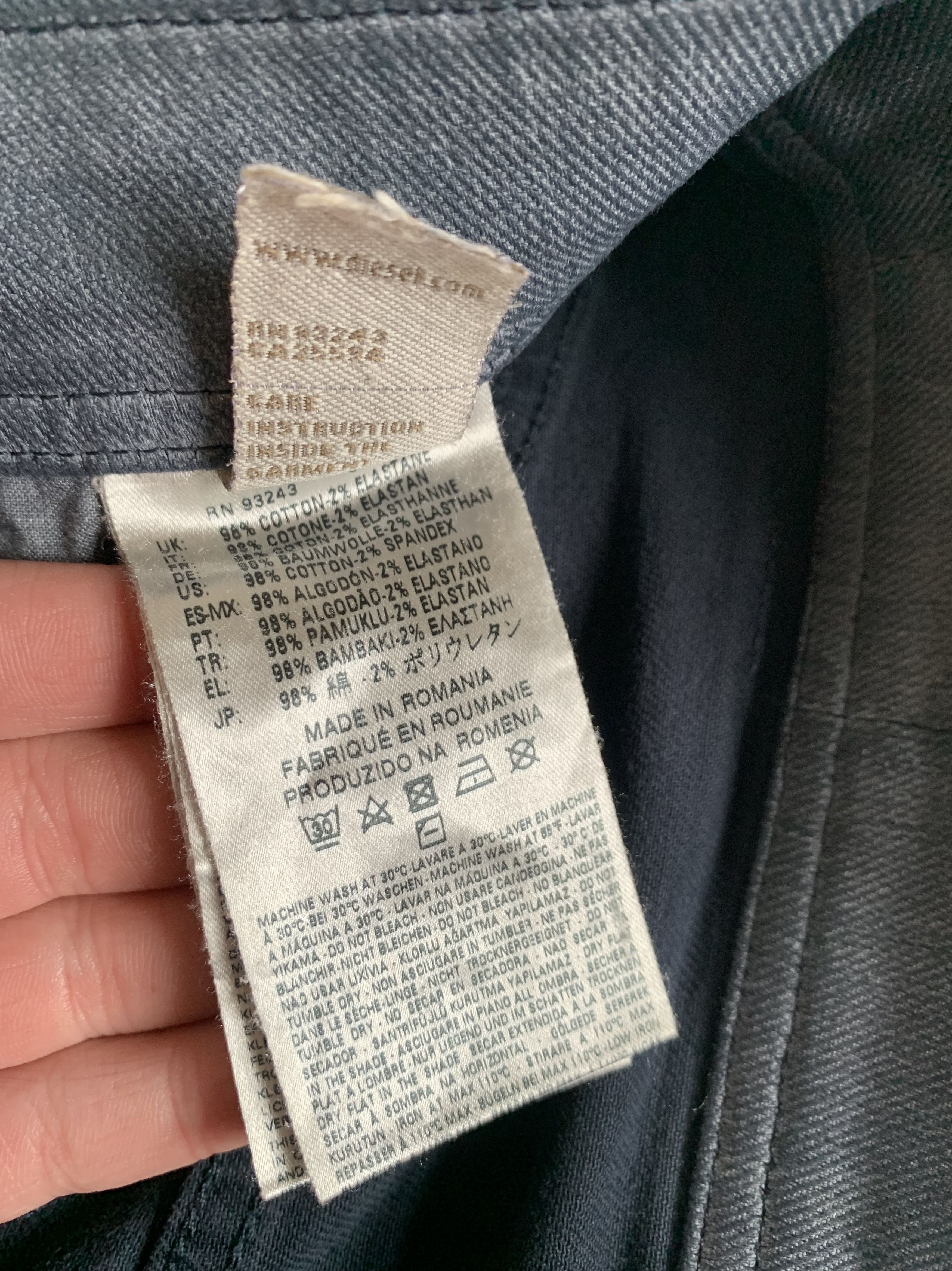 Diesel Diesel Sleenker Slim Skinny Gray Stretch Jeans Size US 31 - 10 Thumbnail
