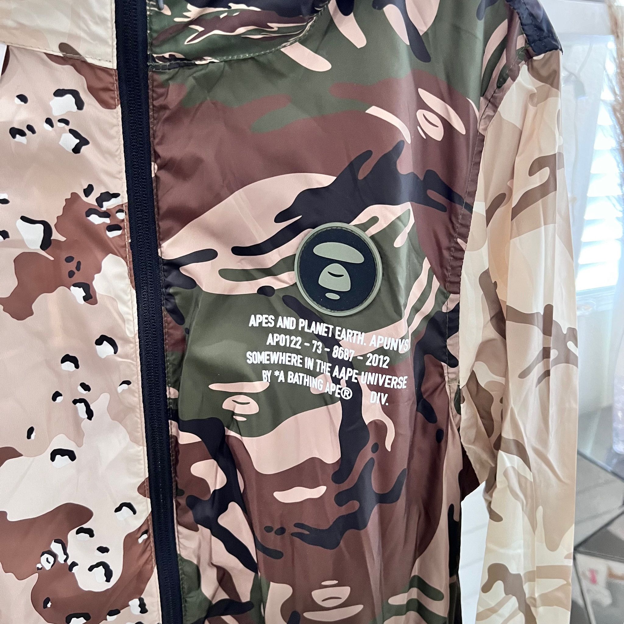 Aape Bape A bathing Ape MIX CAMO PANEL Hooded Windbreaker JACKET Size US L / EU 52-54 / 3 - 5 Thumbnail