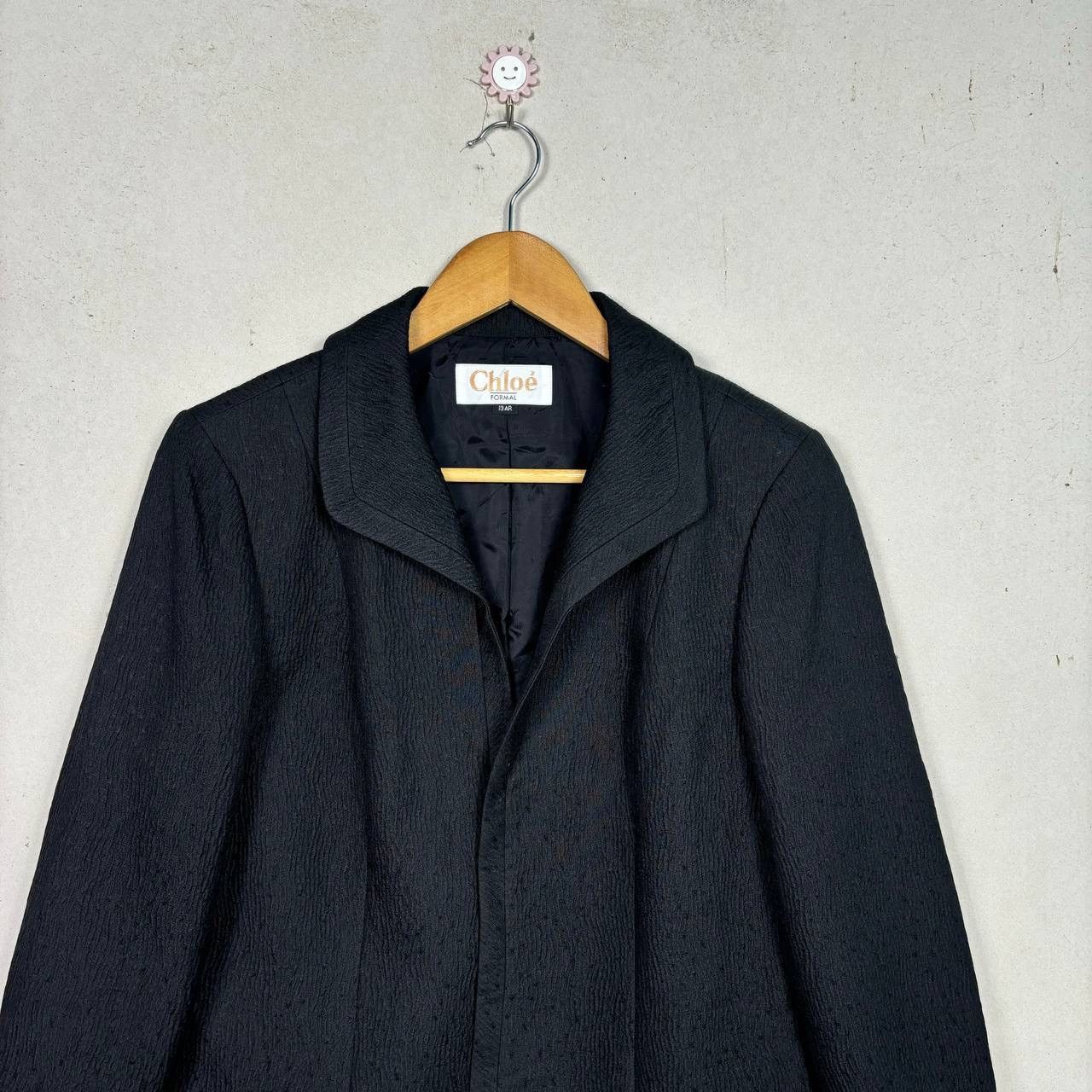 Chloe Chloe Formal Black Suit Coat Jacket Crepe Knit Occasion Size M / US 6-8 / IT 42-44 - 3 Thumbnail