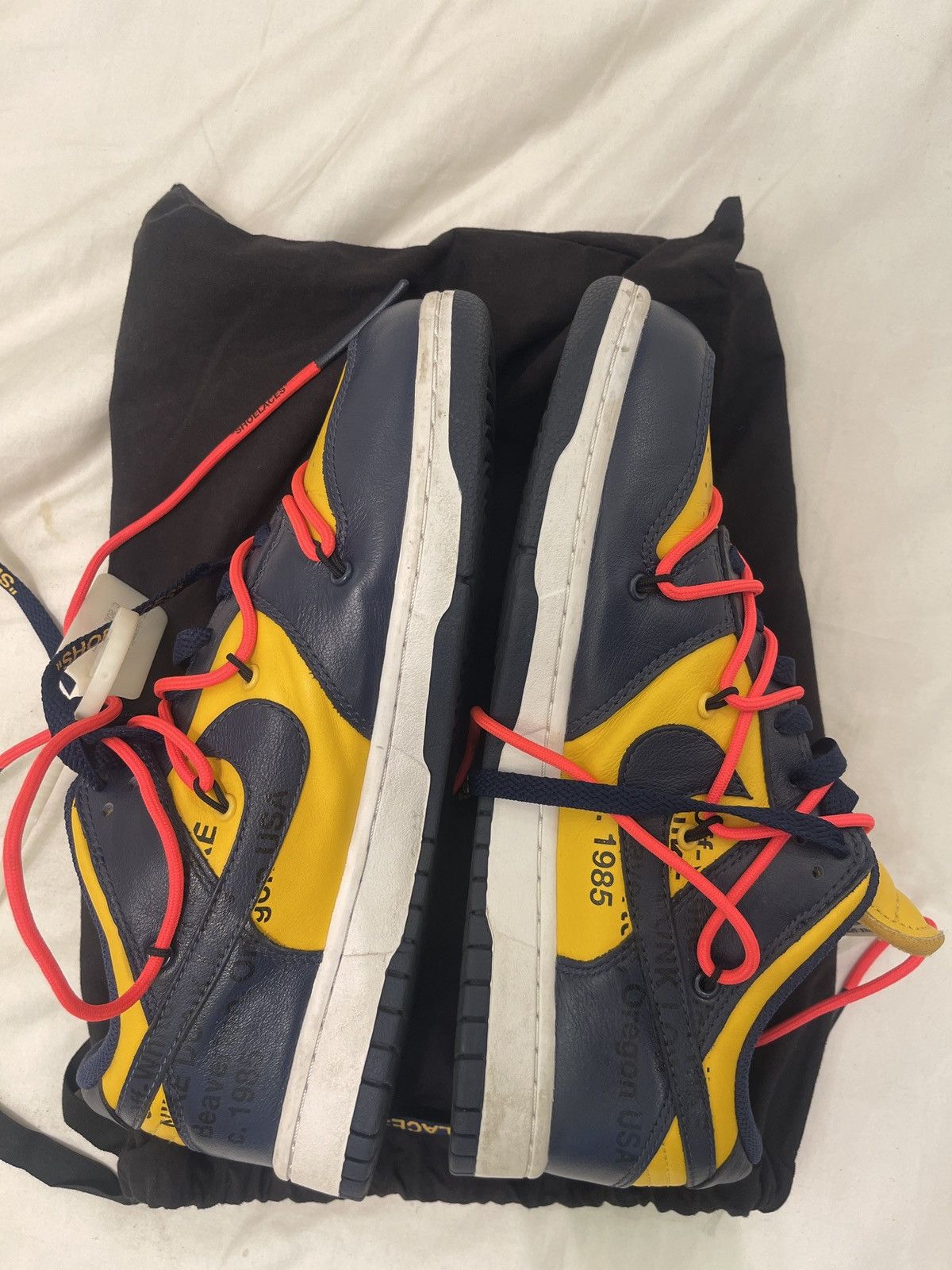 Nike × Off-White Off white Nike Dunk University Gold Size US 9.5 / EU 42-43 - 12 Thumbnail