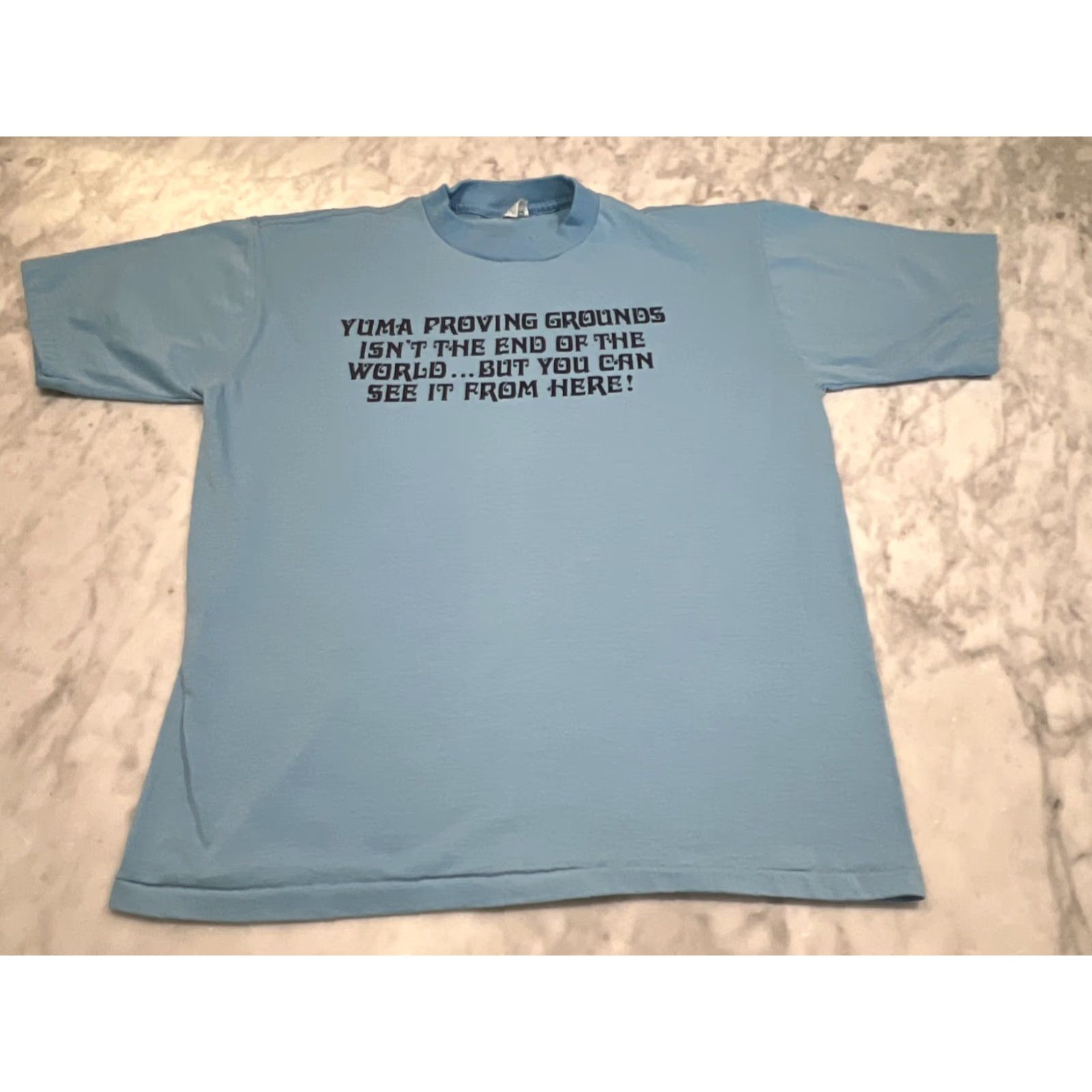 Vintage VINTAGE Artex T-Shirt XL Men’s Blue 1990s Graphic Tee Sportswear/Beach Yuma Proving Grounds Size US XL / EU 56 / 4 - 3 Thumbnail