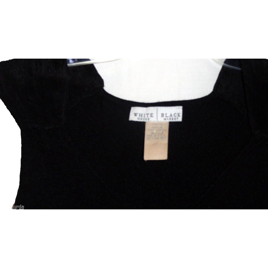 White House Black Market WHBM S Tank Top Shell Black Sleeveless Sweater Knit Pleated Size S / US 4 / IT 40 - 5 Thumbnail