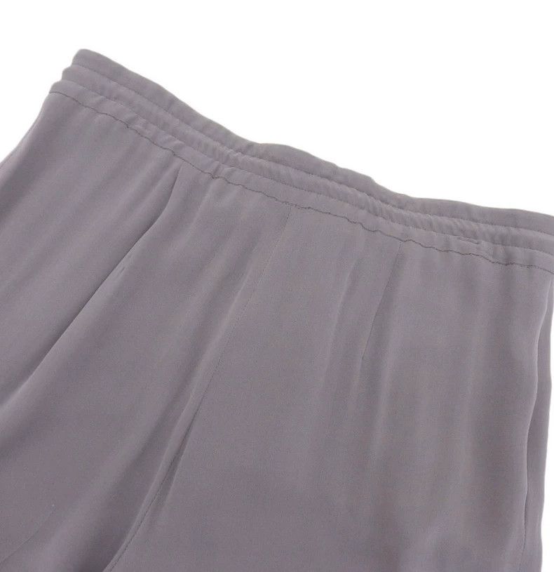 Loro Piana LORO PIANA Gray silk pull cord trousers Size 24" / US 00 / IT 34 - 4 Thumbnail