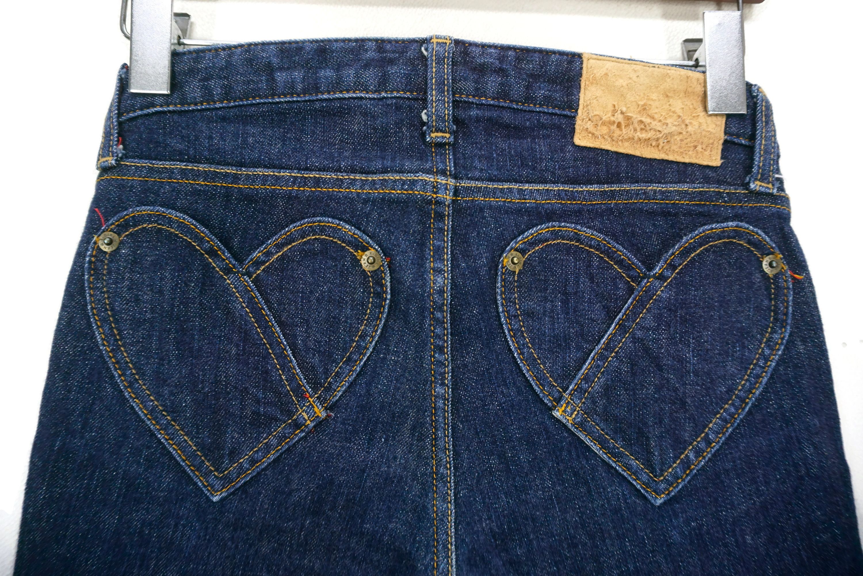 Japanese Brand X-Girl Jeans fits W24xL29 Made in Japan Low Rise Love Shaped Size 24" / US 00 / IT 34 - 7 Thumbnail