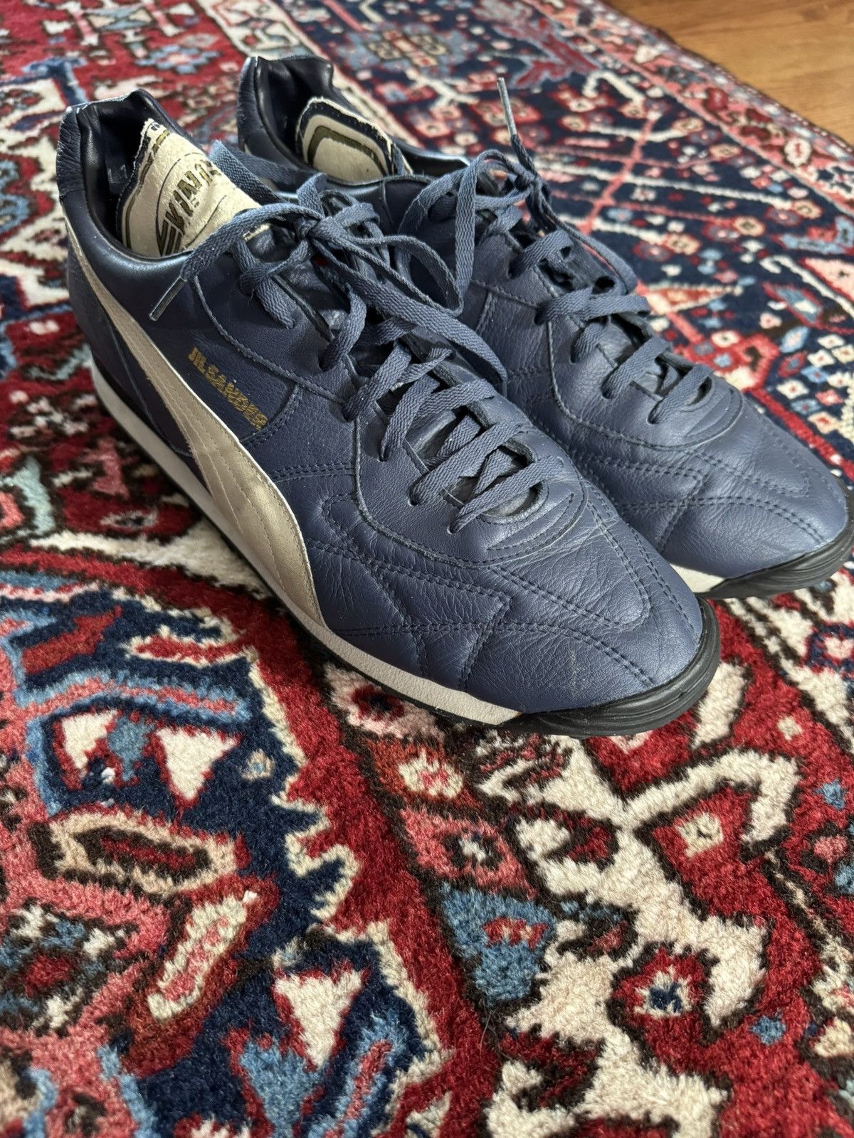 Jil Sander × Puma Puma King x Jil Sander OG Leather Sneakers – RARE OG 1998 Size US 11 / EU 44 - 3 Thumbnail