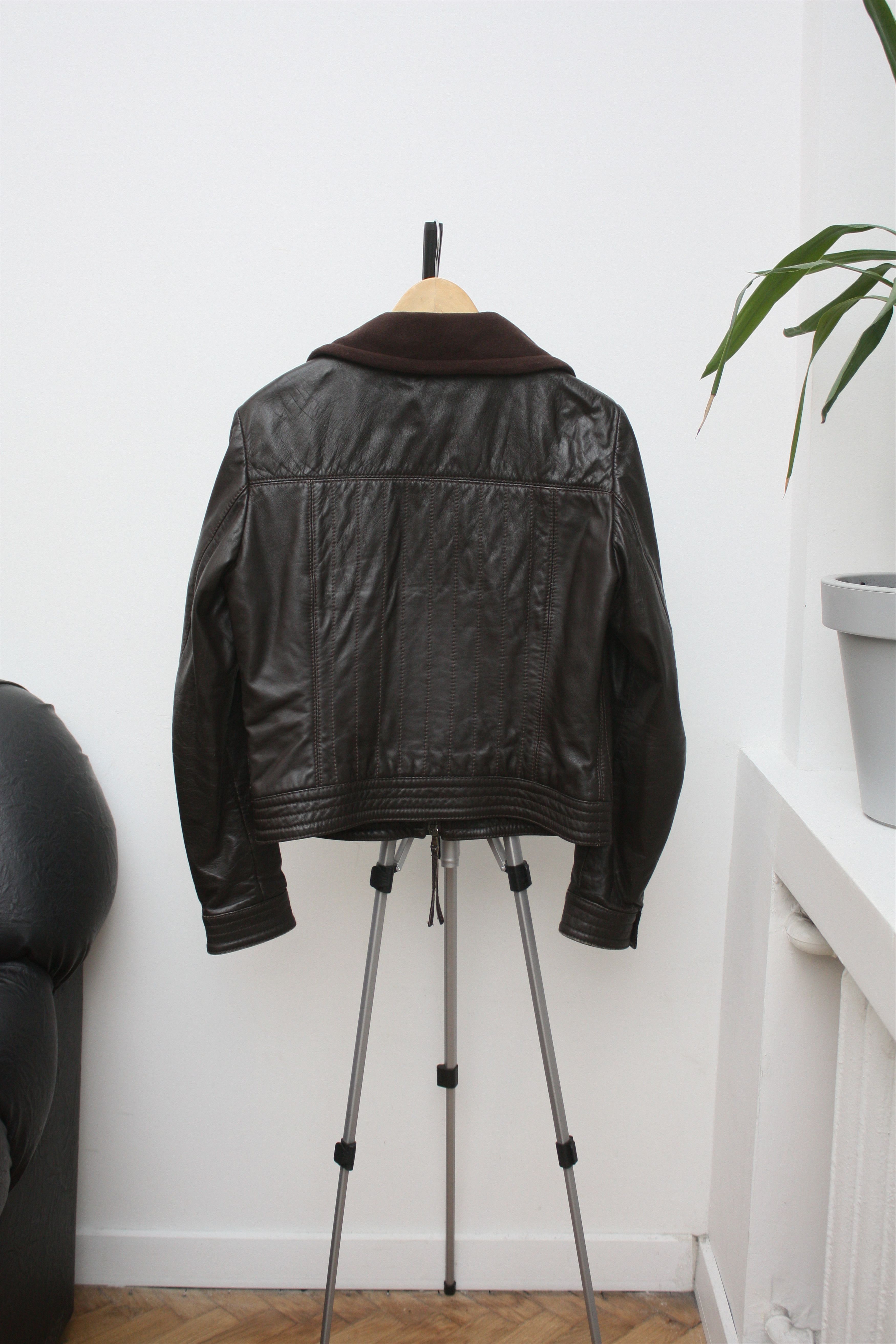 Armani Armani Jeans Brown Leather Women's Jacket Made In Italy US10 Size M / US 6-8 / IT 42-44 - 3 Thumbnail