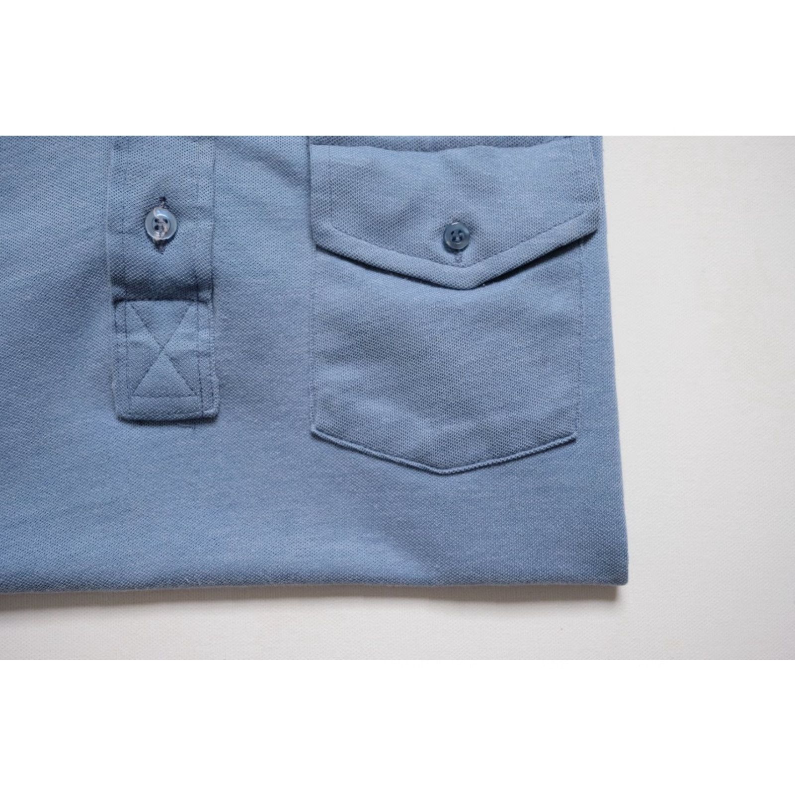 JCPenney VINTAGE JC PENNEY Big Collar Blue Polo Casual Pocket T Shirt M USA Made 70s Disco Mens Size US M / EU 48-50 / 2 - 4 Thumbnail