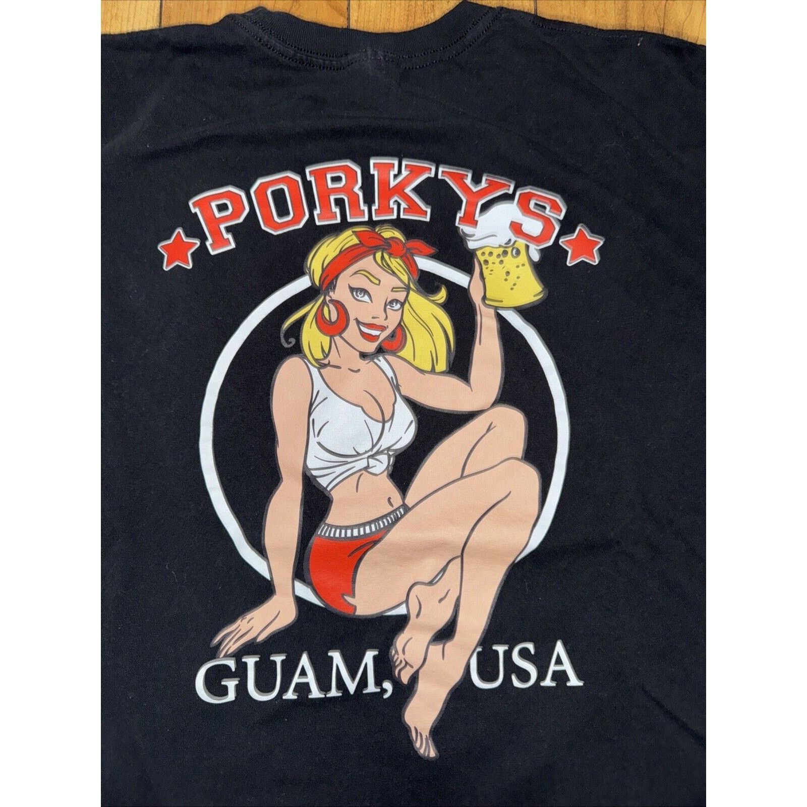 Band Tees × Gildan × Vintage Porky’s Truman Guam USA Bar T-Shirt Large 21x27 Graphic Tee Size US L / EU 52-54 / 3 - 2 Thumbnail