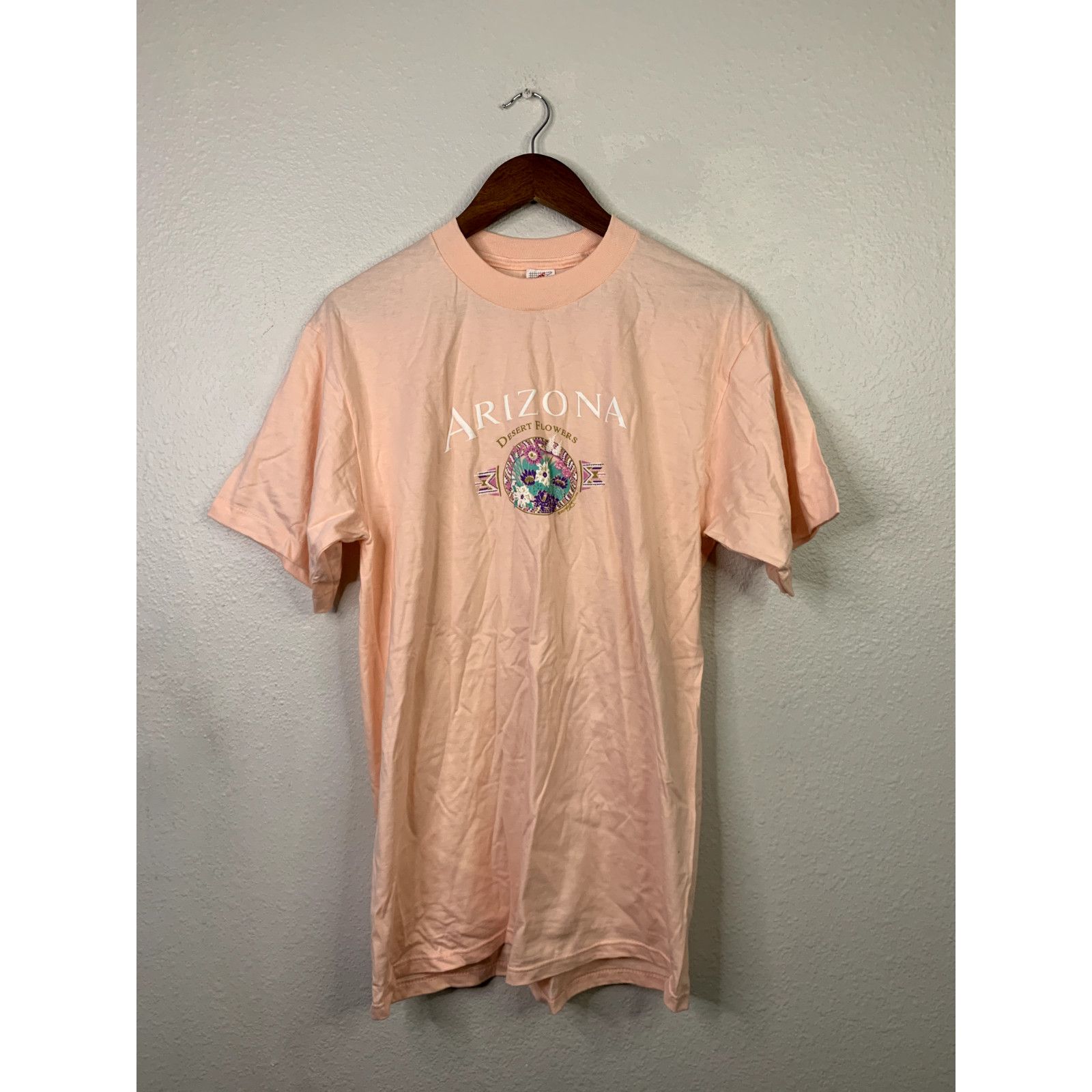 Jerzees Vintage Arizona Shirt AZ Desert Flowers T-Shirt 1995 L Large Size US L / EU 52-54 / 3 - 1 Thumbnail