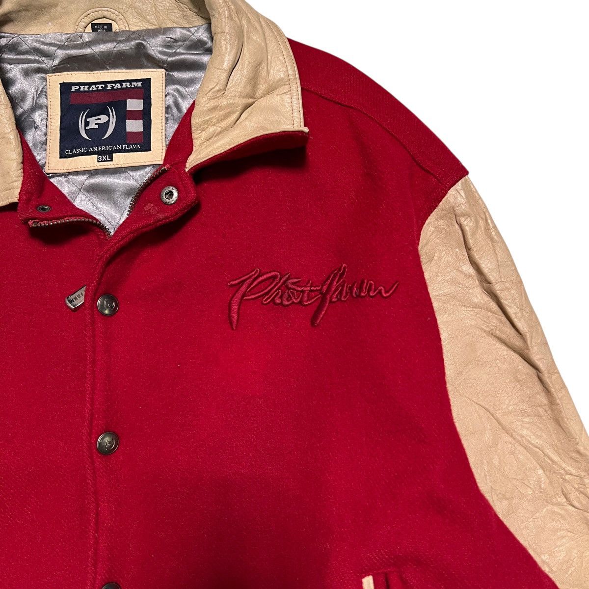 Phat Farm 🔥 Vintage Phat Farm Varsity Bomber Jacket Oversized Jacket Size US XXL / EU 58 / 5 - 6 Thumbnail