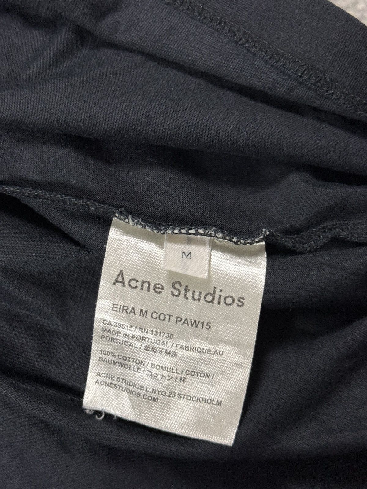 Acne Studios Acne Studios t-shirt baggy black Eira M Cot PAW15 Size US XL / EU 56 / 4 - 3 Thumbnail