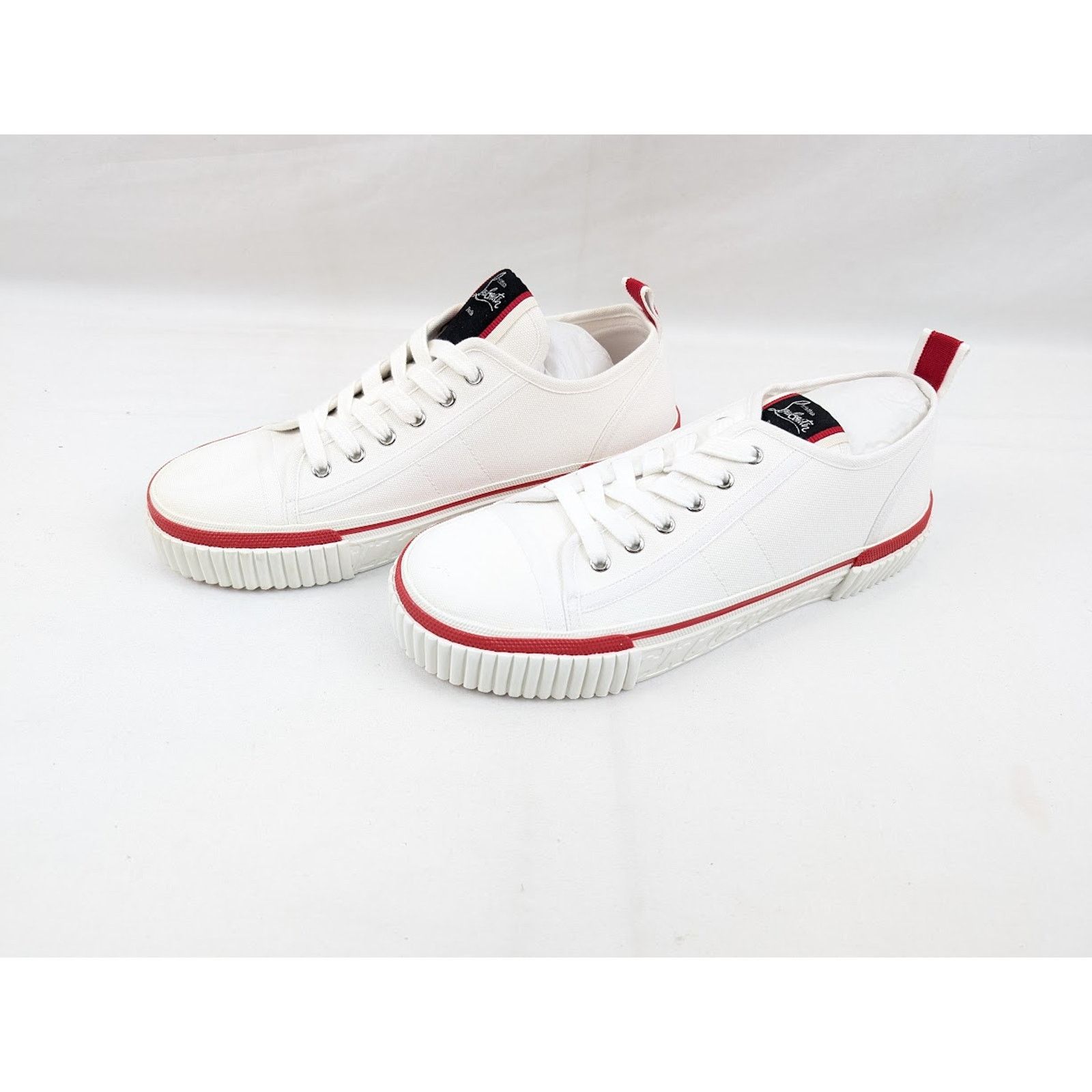 Christian Louboutin o1rshd1 Pedro Boat Flat Sneakers in White Size US 11 / EU 44 - 16 Thumbnail