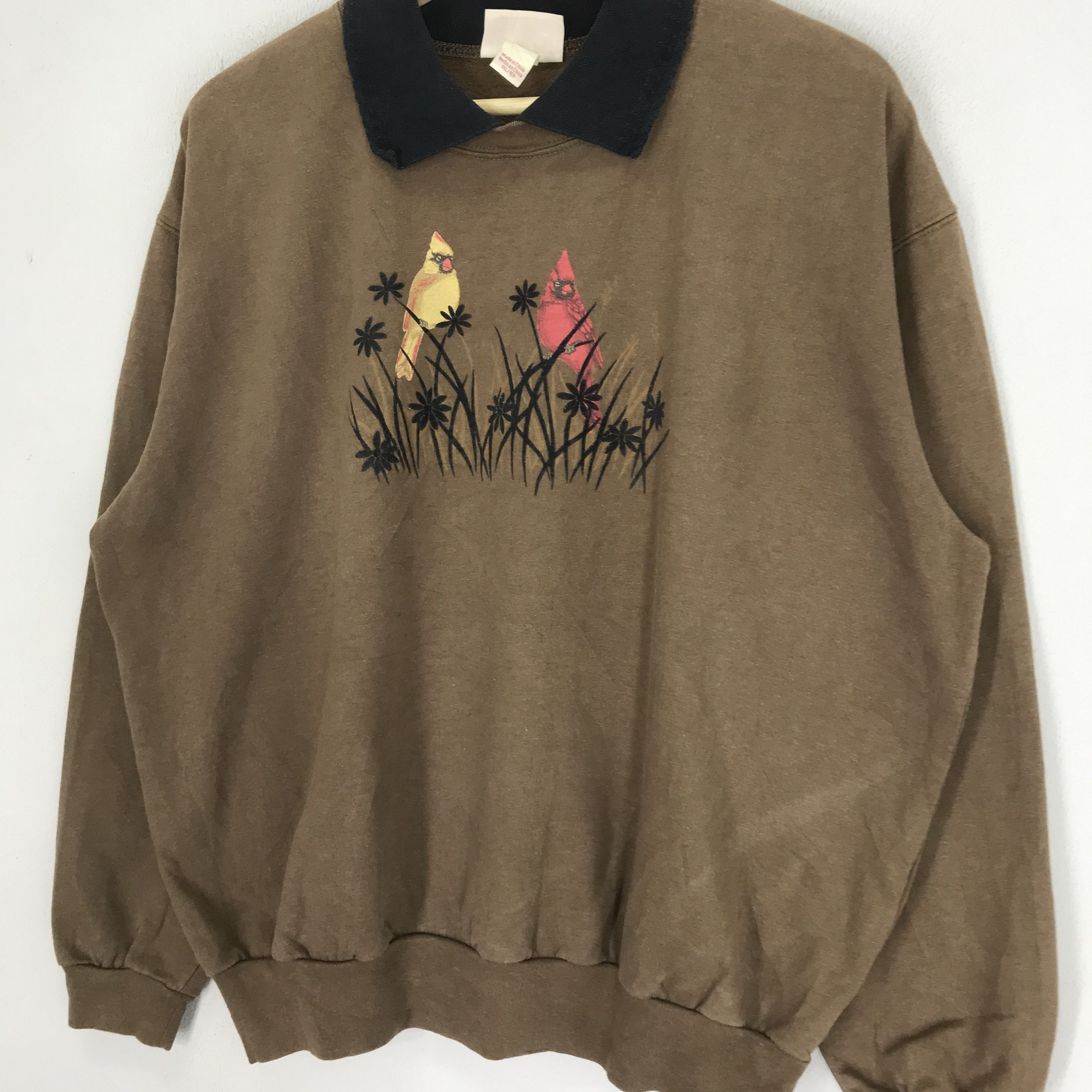 Arts & Science Vintage 90s Morning Sun Graphic Cardinal Bird Habitat Art Size US XL / EU 56 / 4 - 3 Thumbnail
