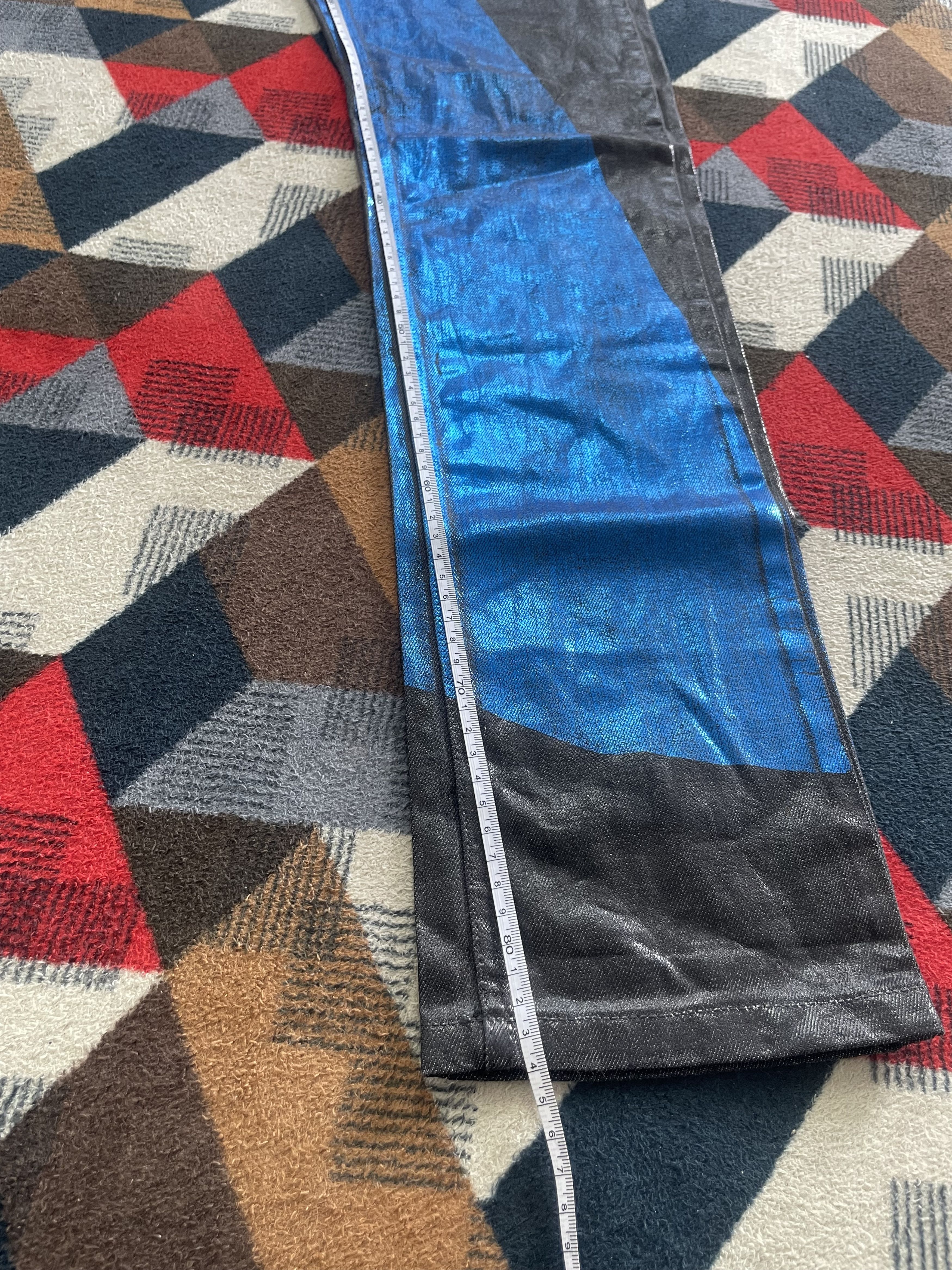 Raf Simons Raf Simons Waxed Coated Blue Painted Denim Size US 32 / EU 48 - 15 Thumbnail