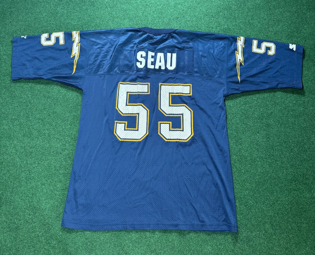 1995 VINTAGE SAN DIEGO CHARGERS SEAU #55 hot JERSEY