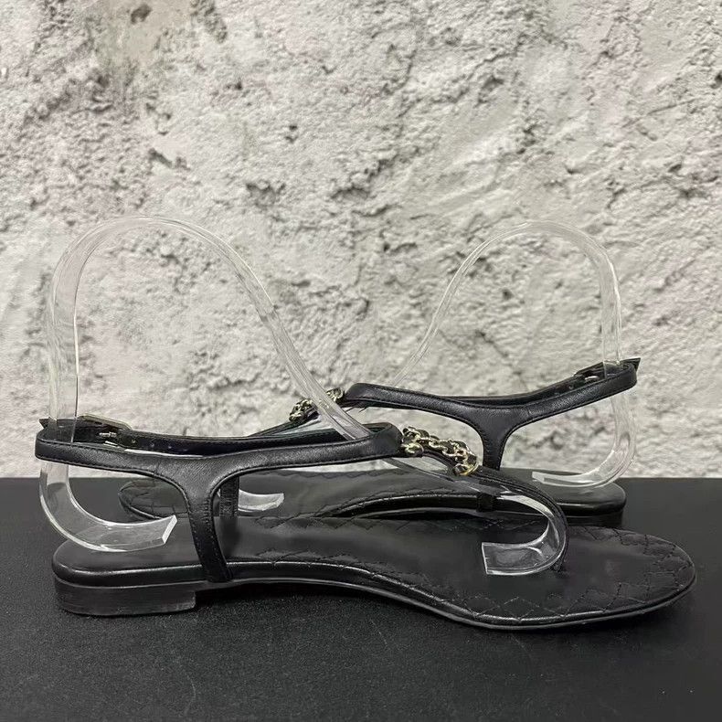 Chanel Chanel Black Sandals Size 36 -2505 Size US 5.5 / EU 38 - 4 Thumbnail