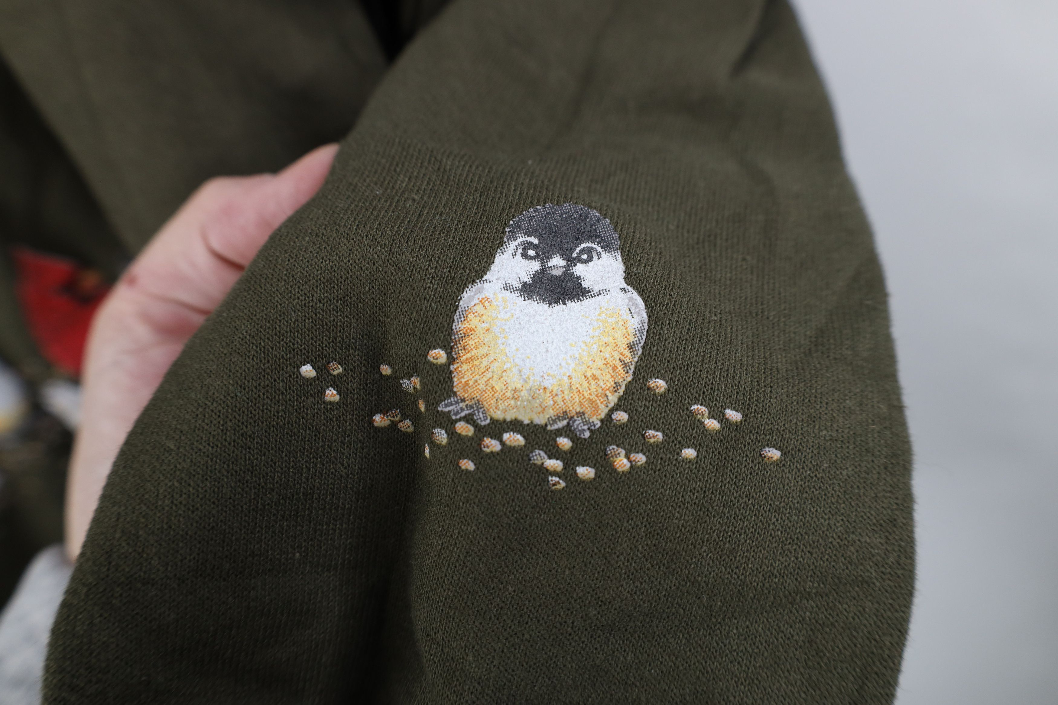Vintage Vintage 90s Streetwear Nature Birds Layered Sweatshirt Green Size L / US 10 / IT 46 - 13 Thumbnail