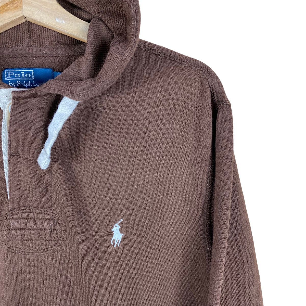 Polo Ralph Lauren VINTAGE POLO RALPH LAUREN SMALL PONY BROWN OVERSIZED HOODIE Size US M / EU 48-50 / 2 - 6 Thumbnail