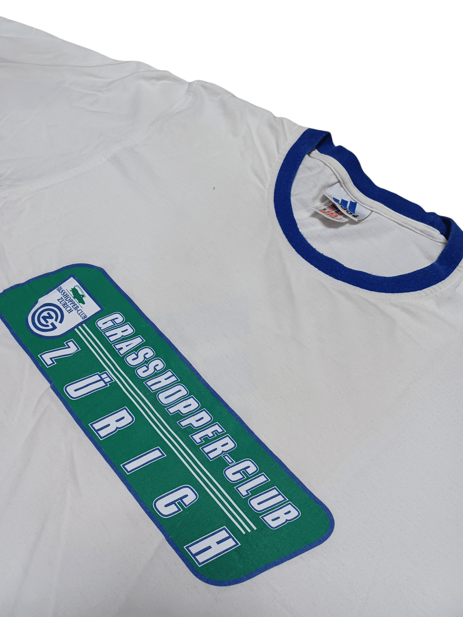Adidas GRASSHOPERS ZURICH ADIDAS VINTAGE 90S SOCCER TEE BIGLOGO Size US L / EU 52-54 / 3 - 2 Thumbnail