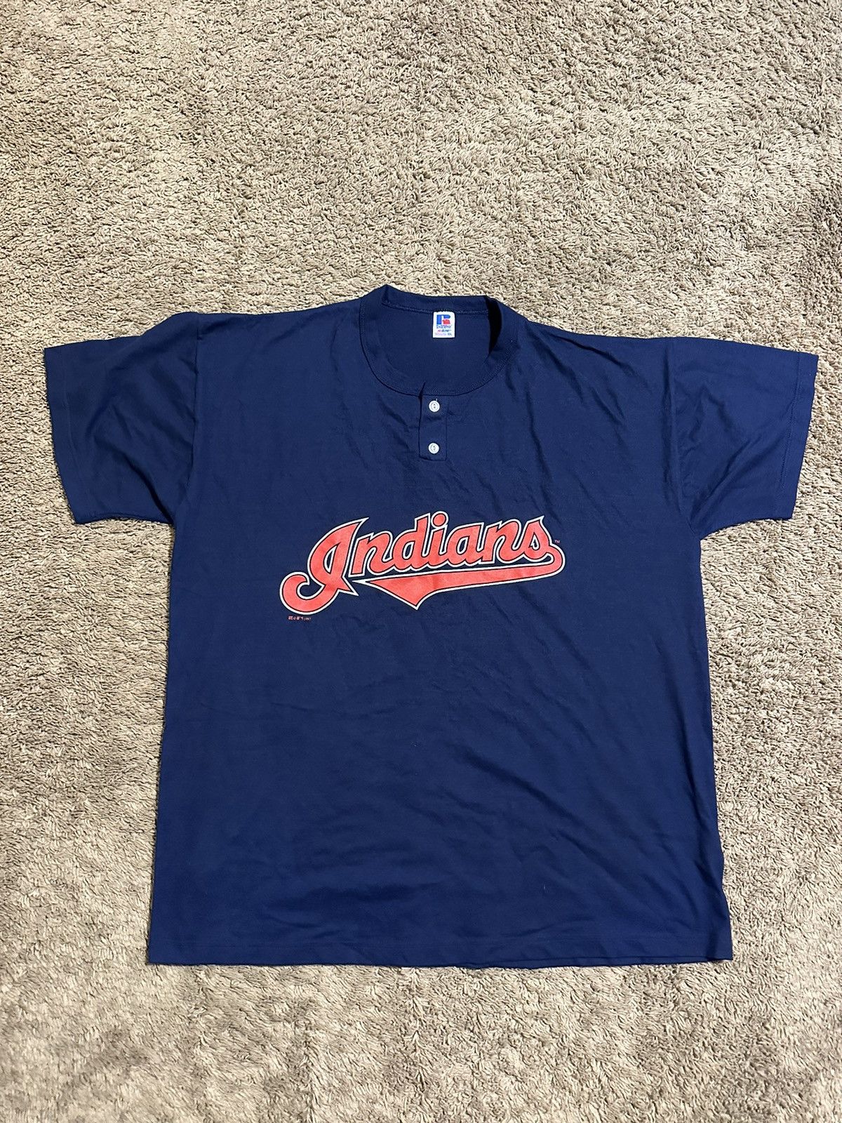 MLB × Russell Athletic × Vintage Vintage MLB cleveland Indians baseball jersey 1997 size 2XL Size US XXL / EU 58 / 5 - 1 Thumbnail