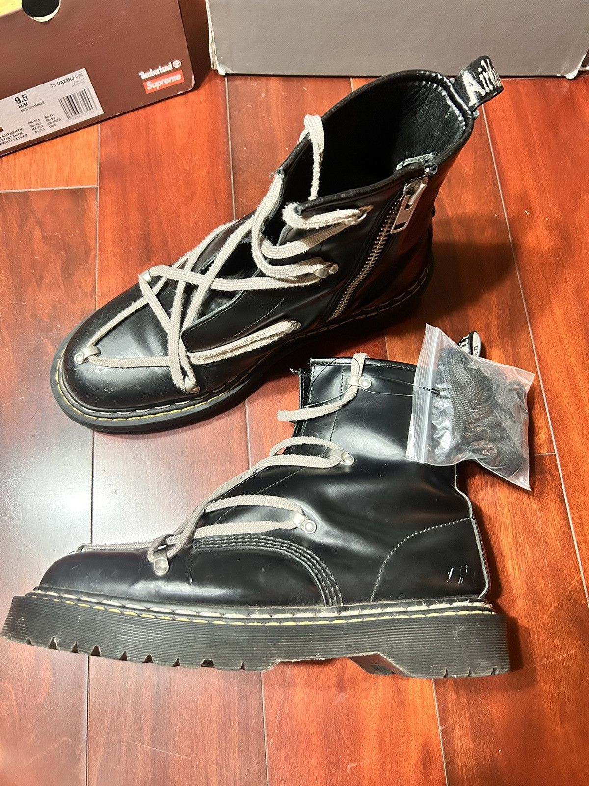 image of Dr Martens x Rick Owens Rick Owen Dr. Martens Pentalace Us 12 Shoes in Black, Men's