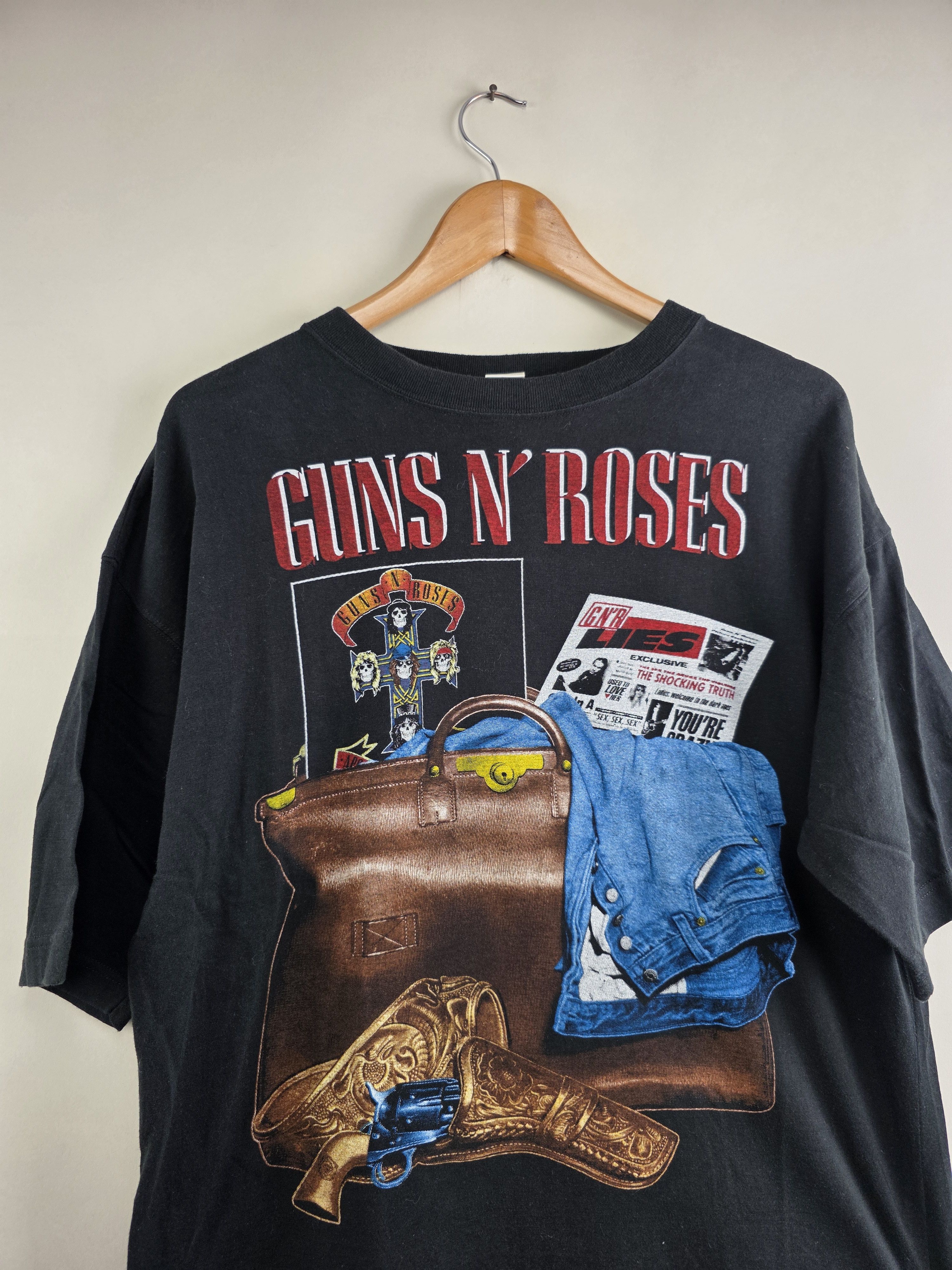 Band Tees × Vintage 90s Guns N Roses Lies L 22" 26" Size US L / EU 52-54 / 3 - 2 Thumbnail