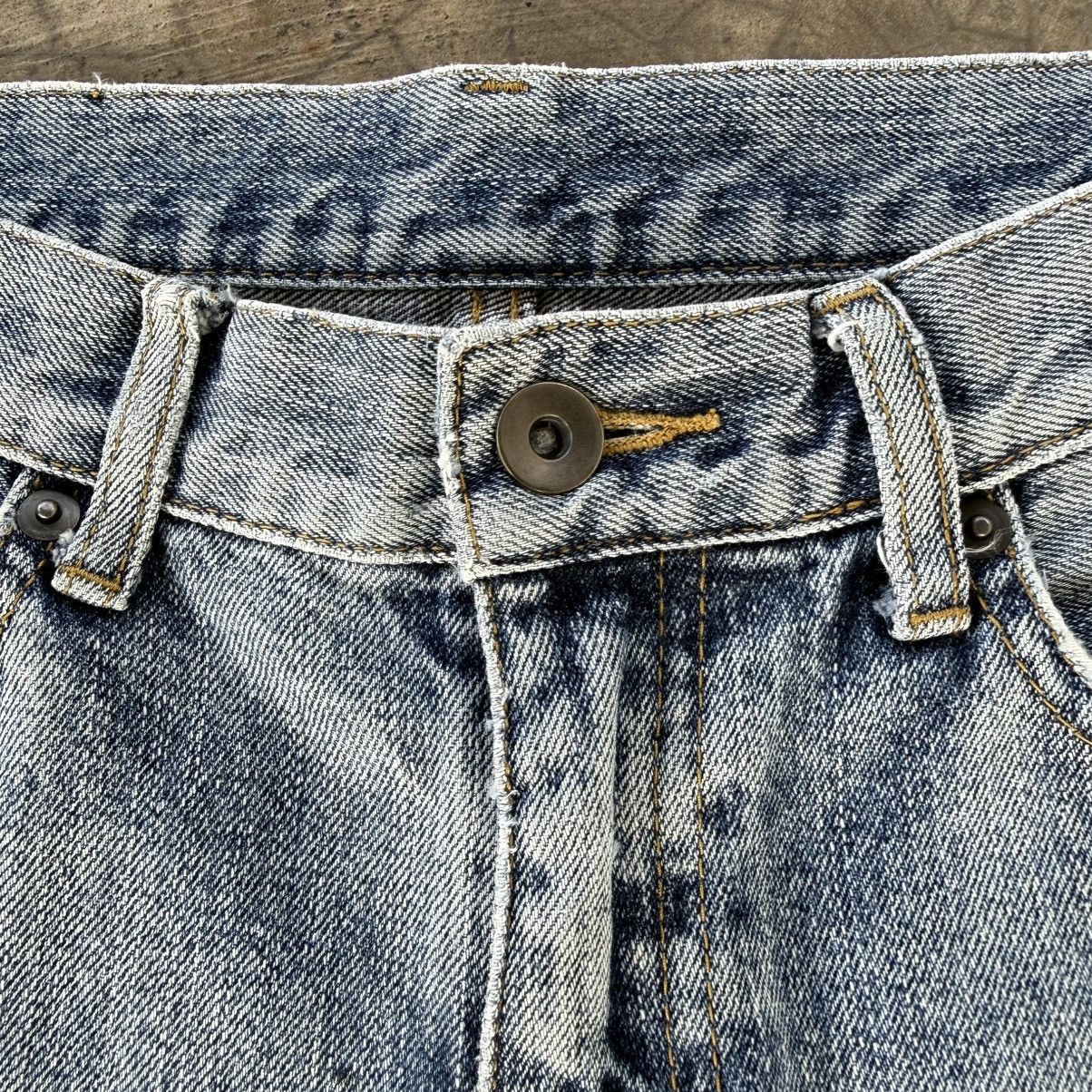 Japanese Brand W30x32 Vintage Japanese Faded Blue Ripped Denim Jean Size US 30 / EU 46 - 6 Thumbnail